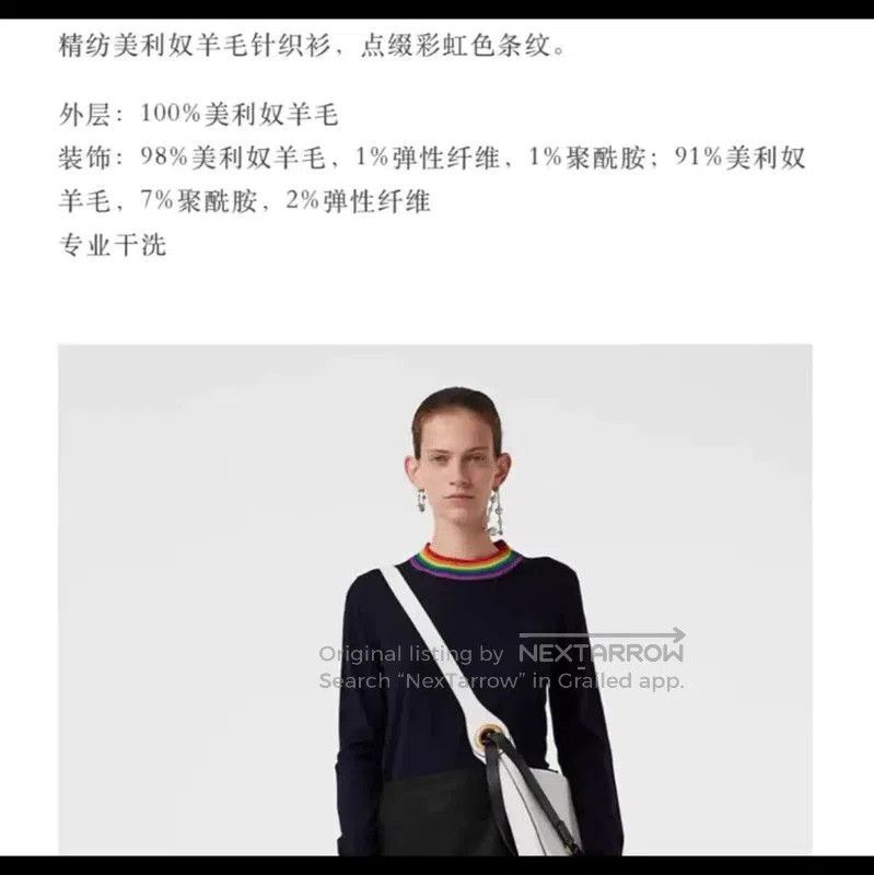 Burberry Burberry Colorblock Wool Knit Sweater for Women. Size XS / US 0-2 / IT 36-38 - 7 Thumbnail