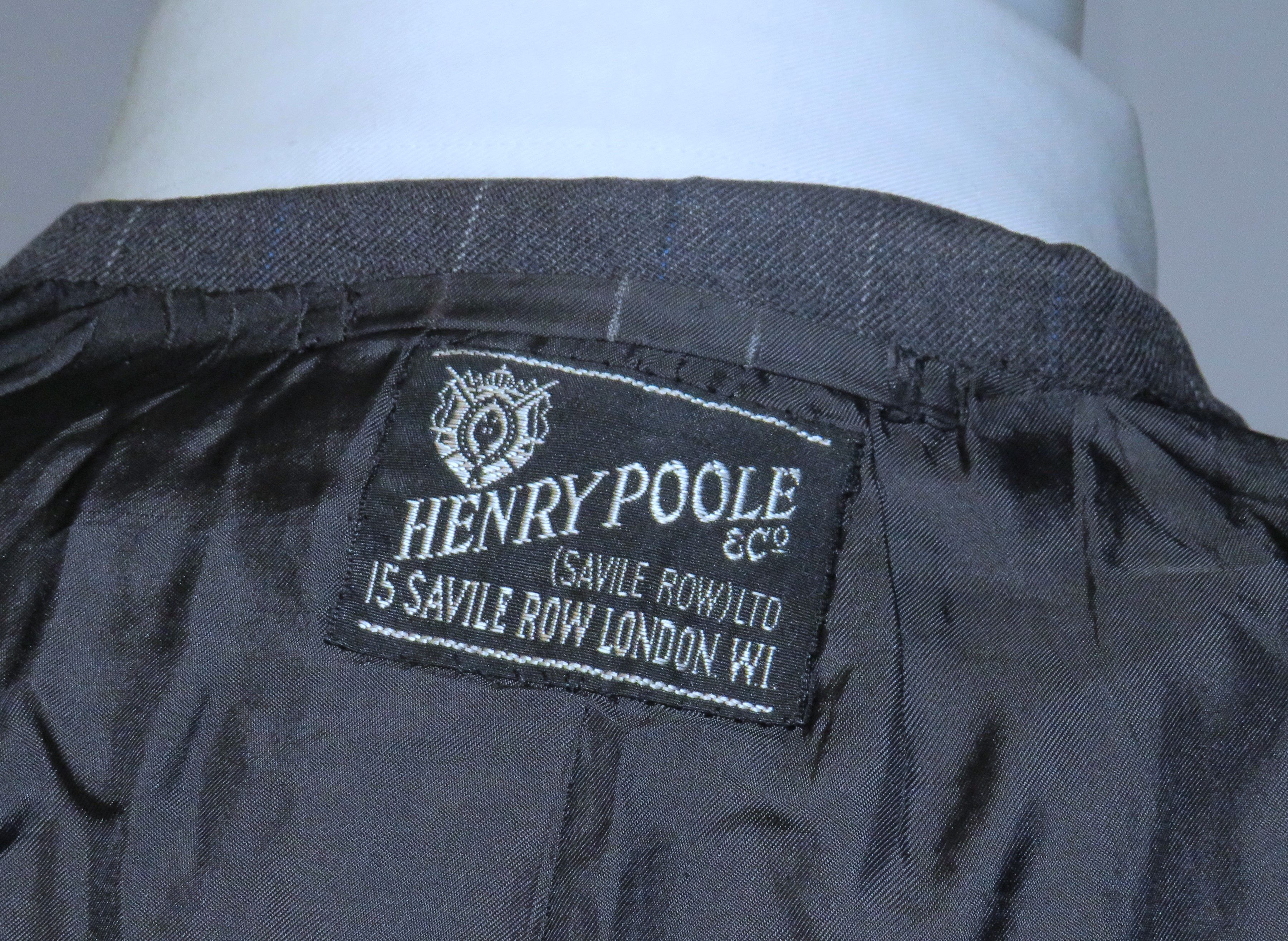 Henry Poole × Savile Row Bespoke Gray Windowpane Two Button Suit 38R Size 38R - 17 Thumbnail