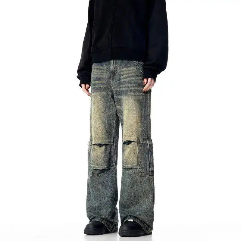 Japanese Brand Retro loose wide leg casual jeans Size US 32 / EU 48 - 2 Thumbnail