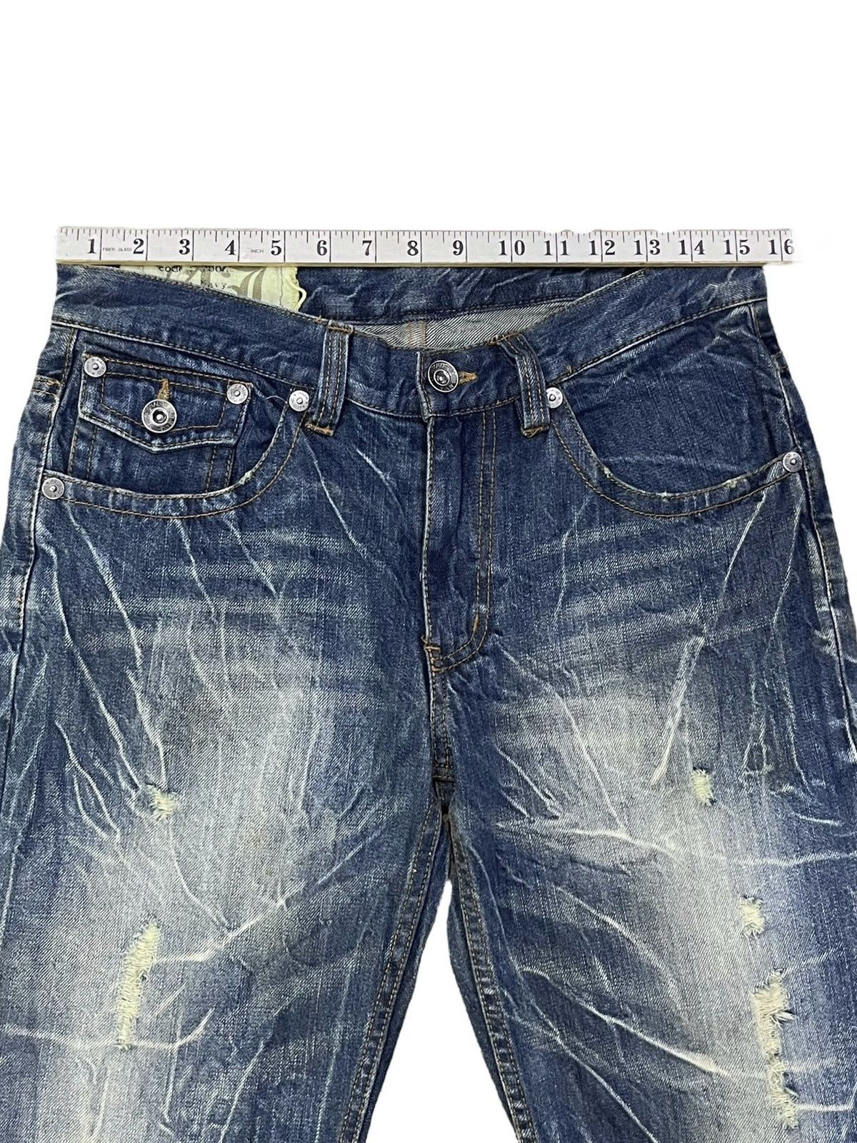 Vintage 🔥FYE💥ANTFUI PREMIUM LUXURY Distressed Punk Whiskered Flare Size US 31 - 12 Thumbnail