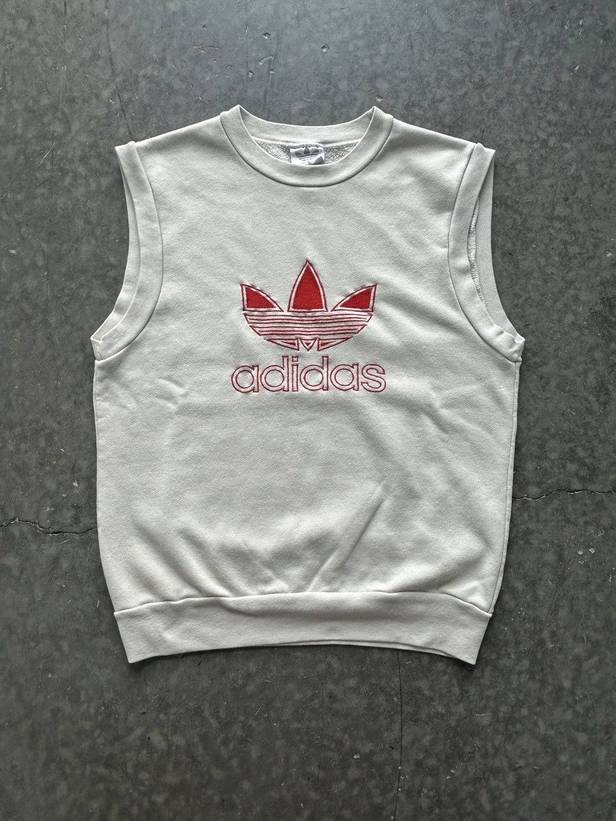 Adidas Vintage 80s Adidas Sleeveless Sweatshirt Size US M / EU 48-50 / 2 - 1 Thumbnail