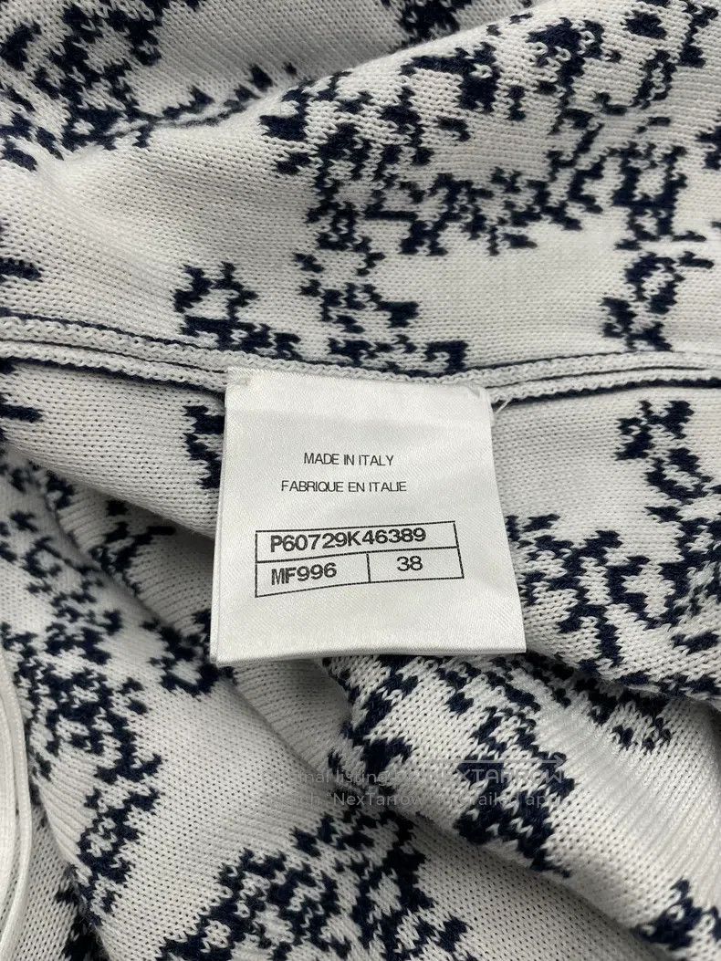 Chanel Chanel Blue and white printed full logo full double C card Size XS / US 0-2 / IT 36-38 - 5 Thumbnail
