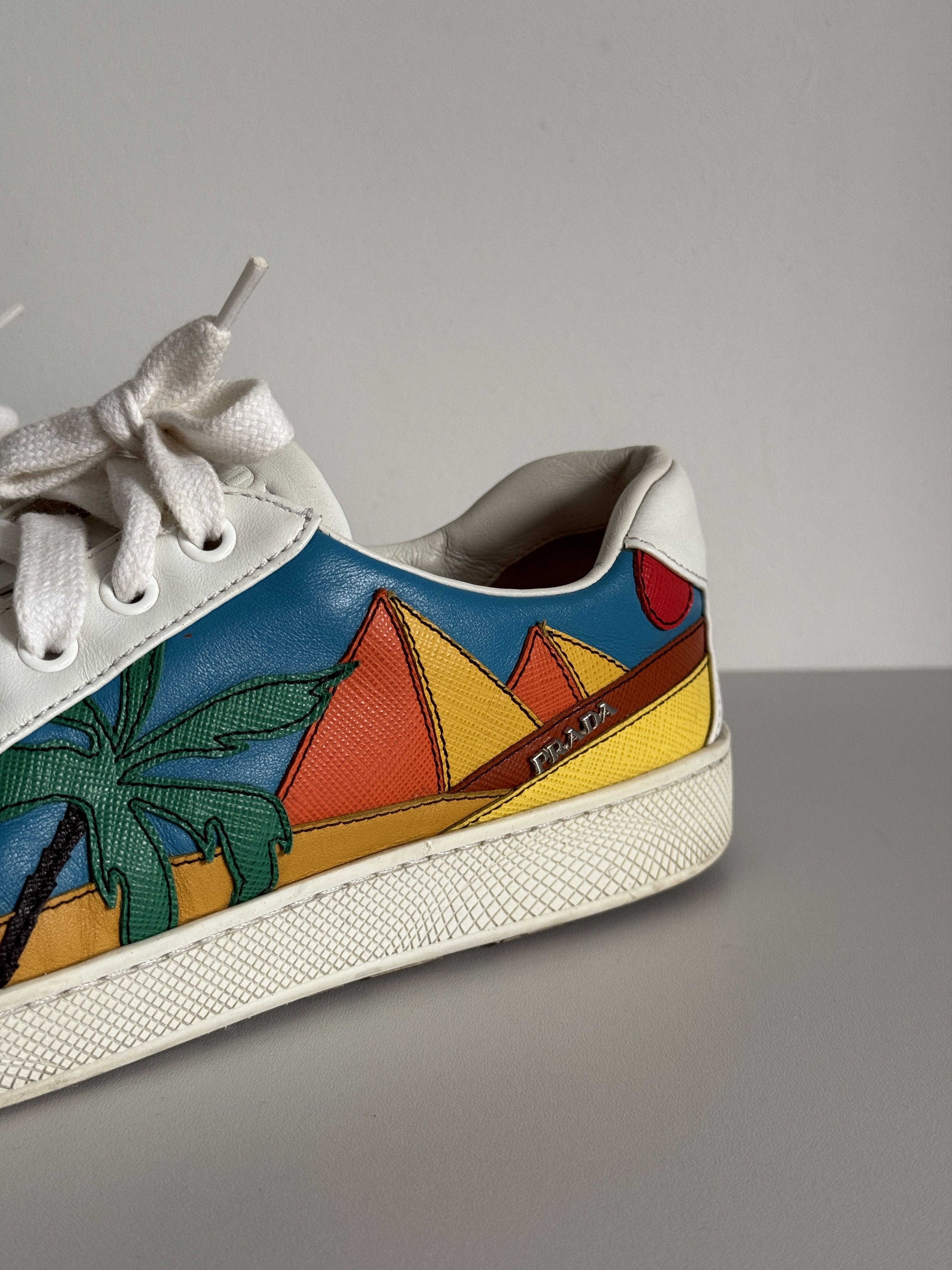 Prada Prada Egyptian Pyramid Low Sneakers Size US 8 / IT 38 - 3 Thumbnail
