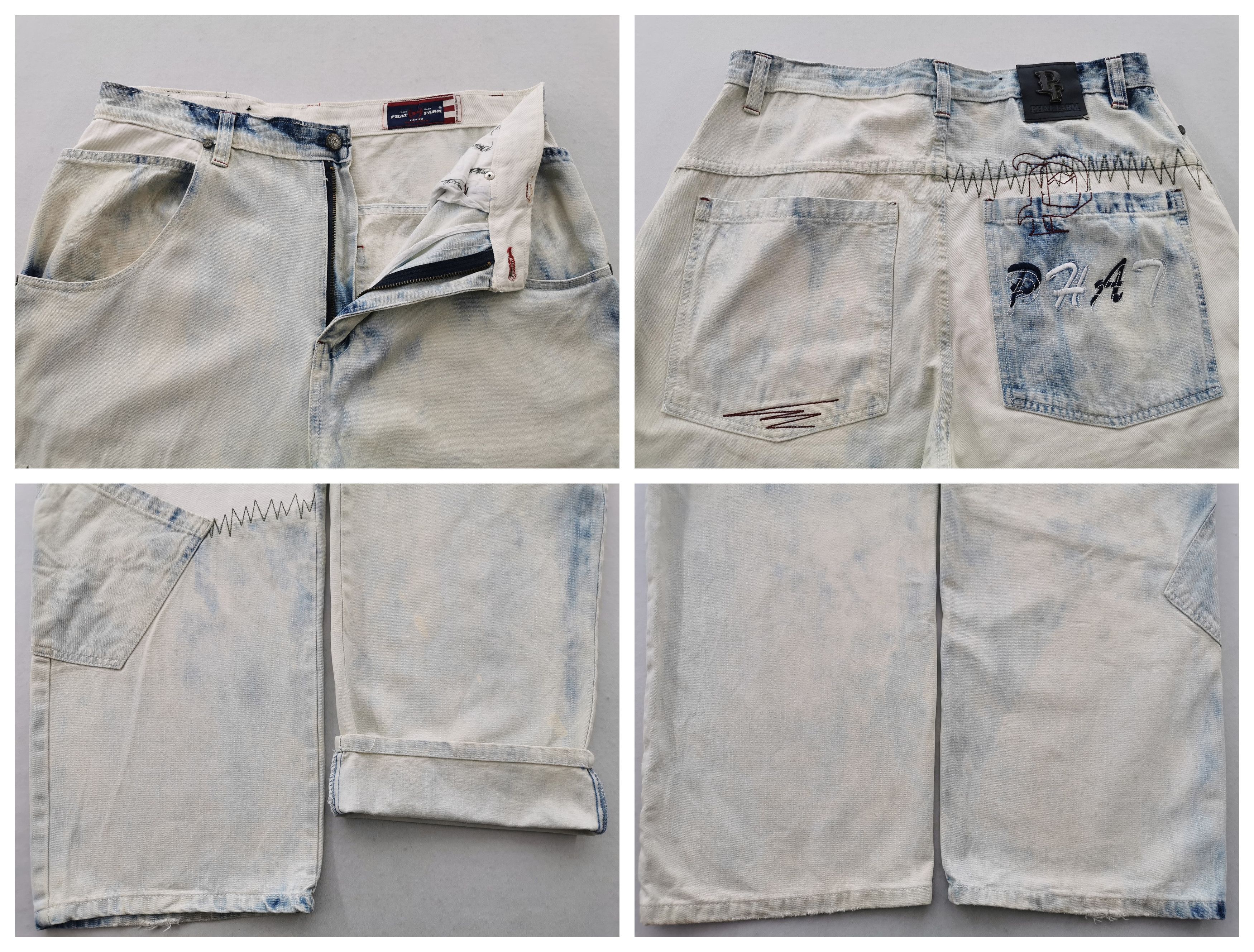 Phat Farm Vintage 90s Phat Farm Acid Wash Denim Jeans Size 36/36x33 Size US 36 / EU 52 - 8 Thumbnail