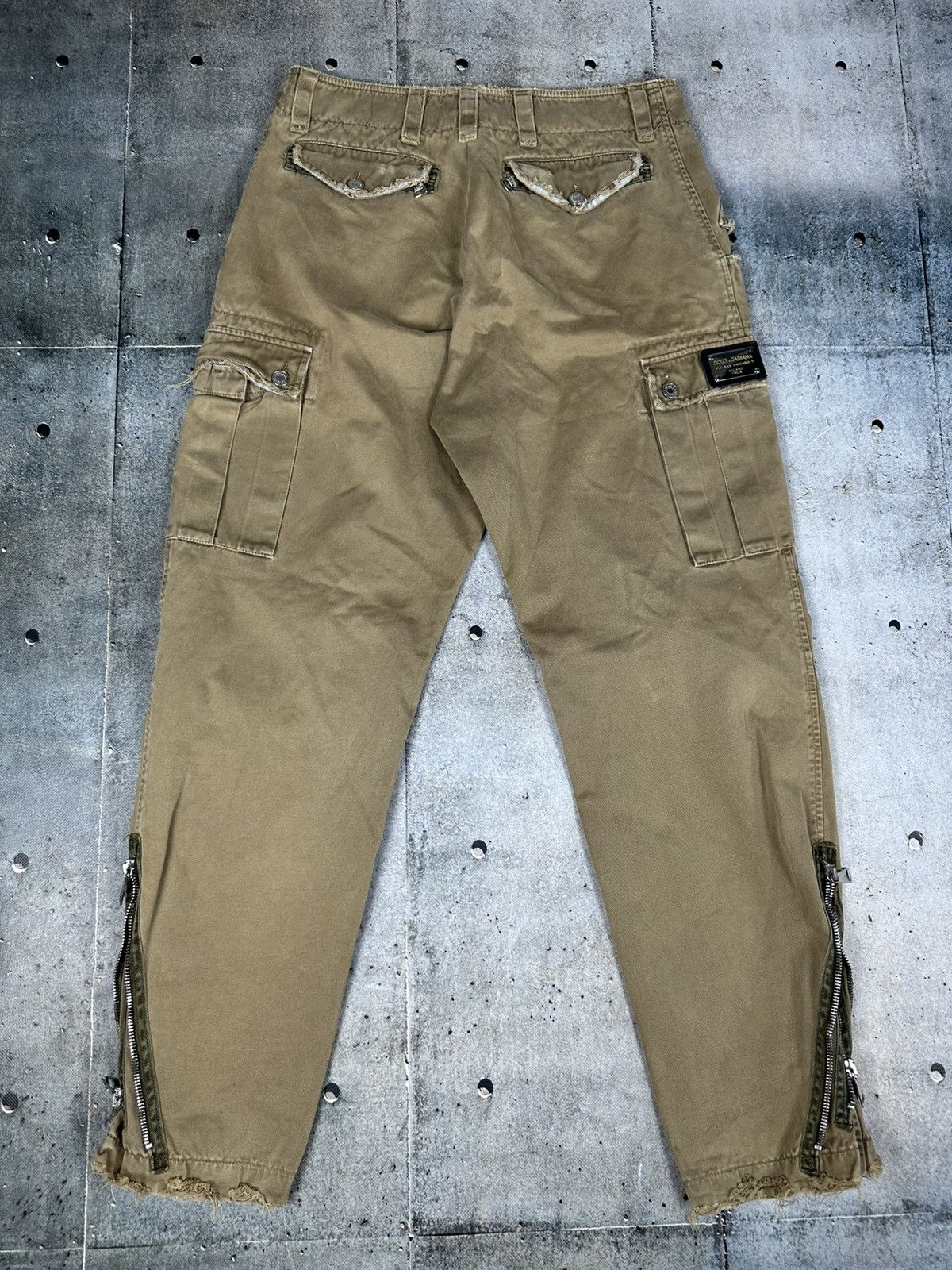 Dolce & Gabbana Dolce Gabanna Archival Cargo Pants Combat Zippers Size US 35 - 2 Thumbnail