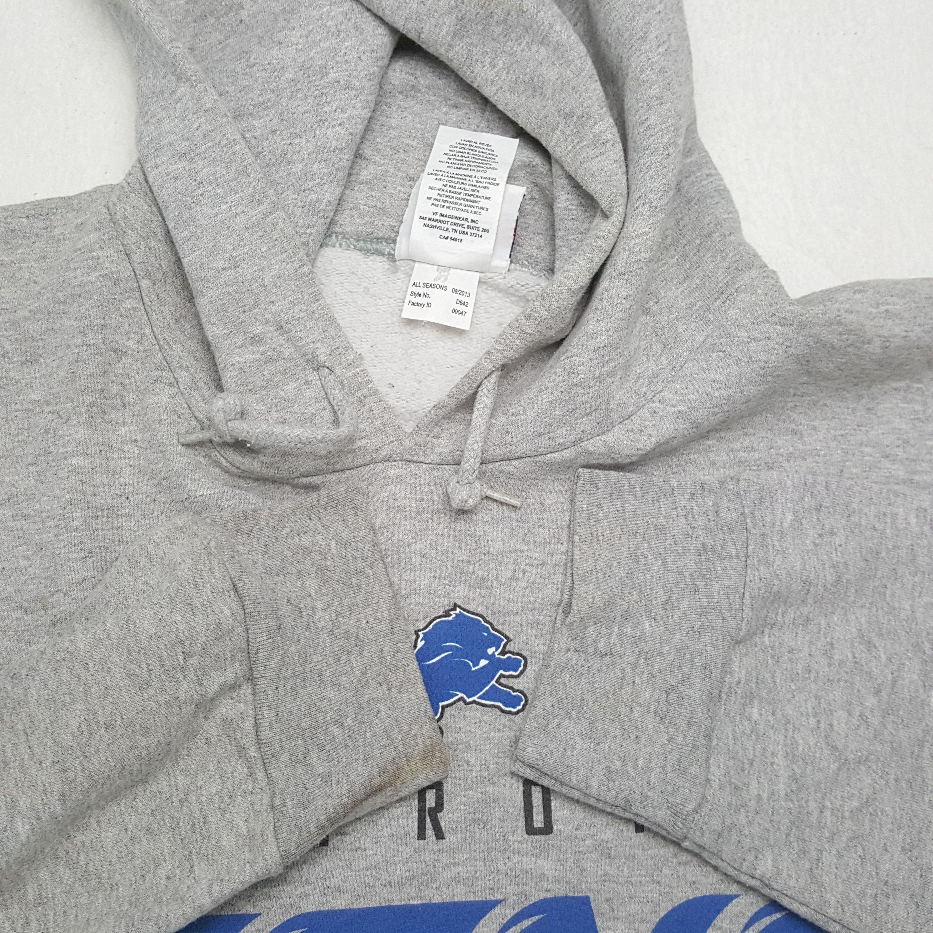 NFL × Vintage DETROIT LIONS NFL American Football Team Hoodies Size US L / EU 52-54 / 3 - 9 Thumbnail