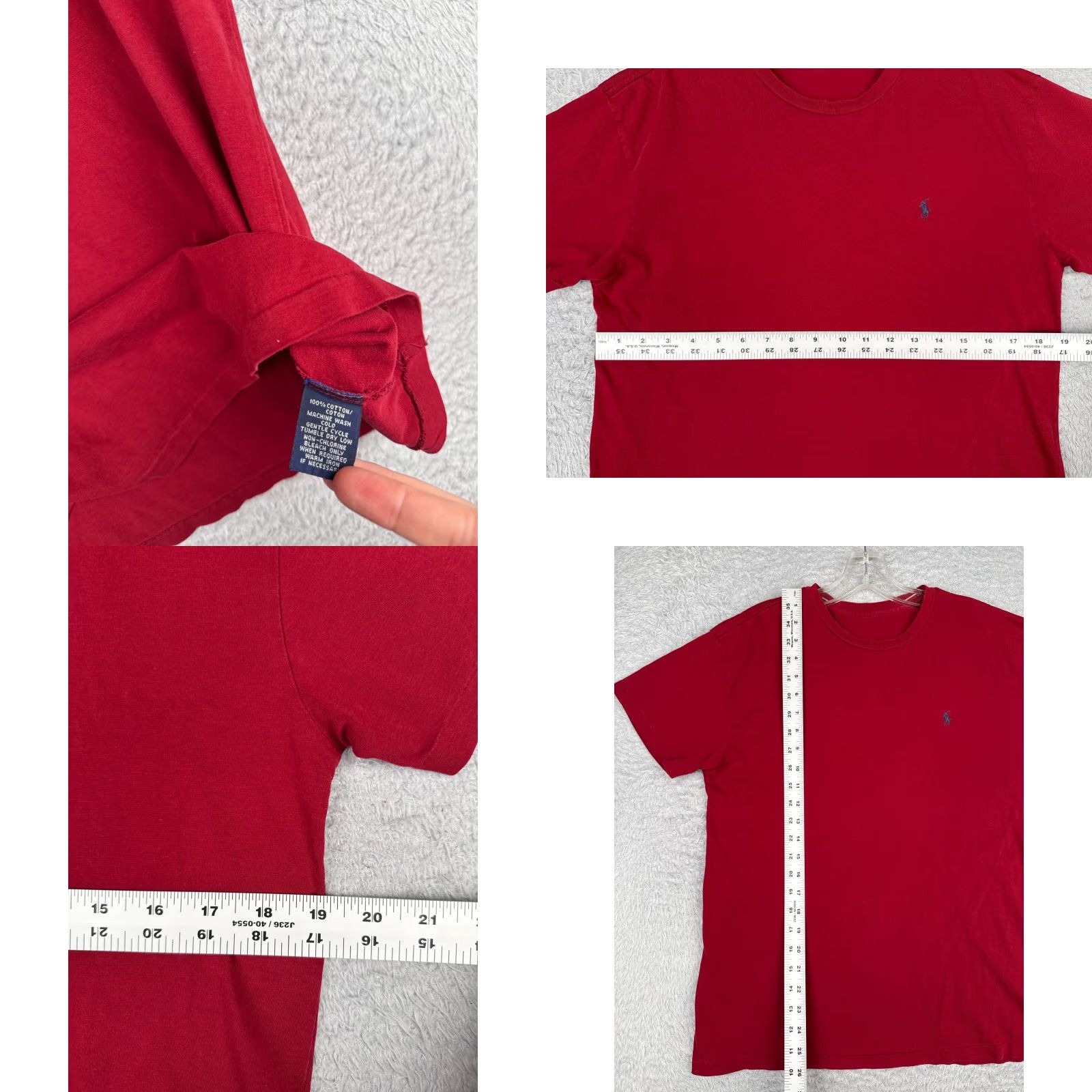 Ralph Lauren VINTAGE Ralph Lauren Polo Shirt Men Small Red Crew Neck 100% Cotton Short Sleeve Slim Fit Logo Embroidered Mens Shirt Red 90s Inspired Size US S / EU 44-46 / 1 - 8 Thumbnail