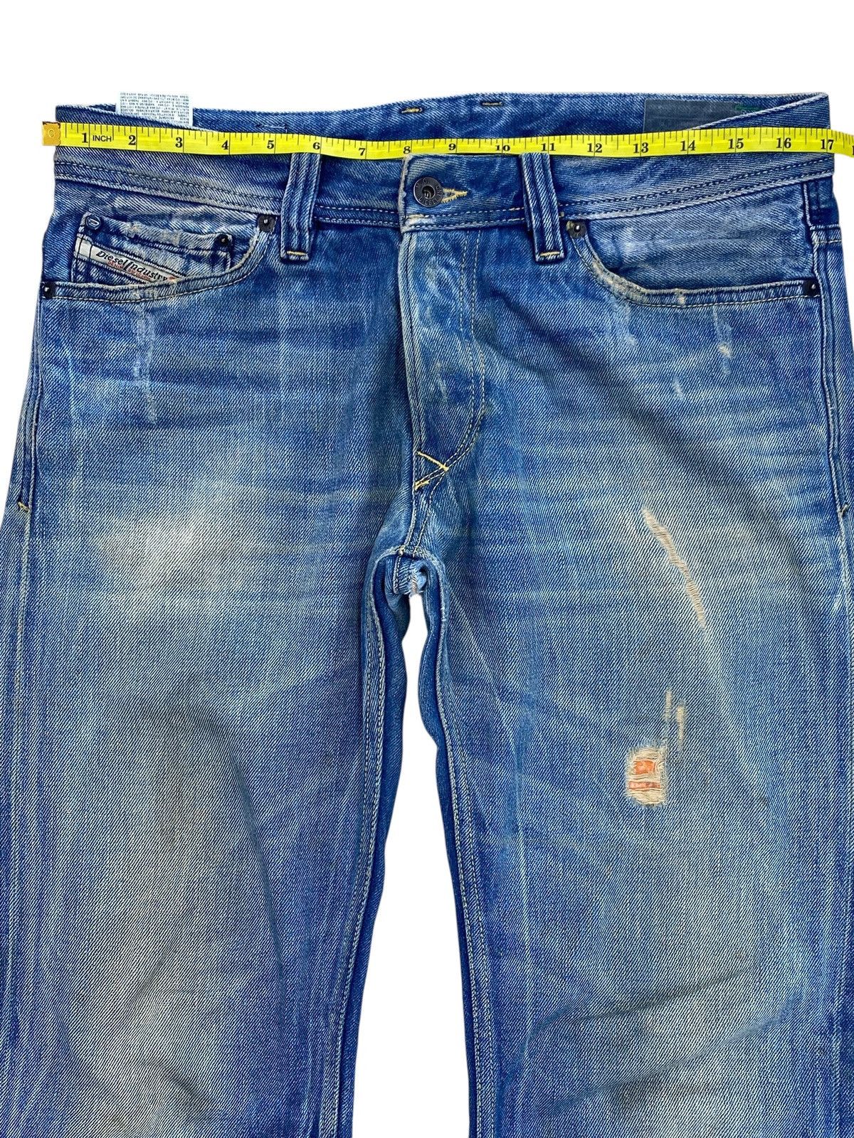 Diesel Diesel Brand Acid Blue Wash Distressed Style Loose Jeans Size US 34 / EU 50 - 9 Thumbnail