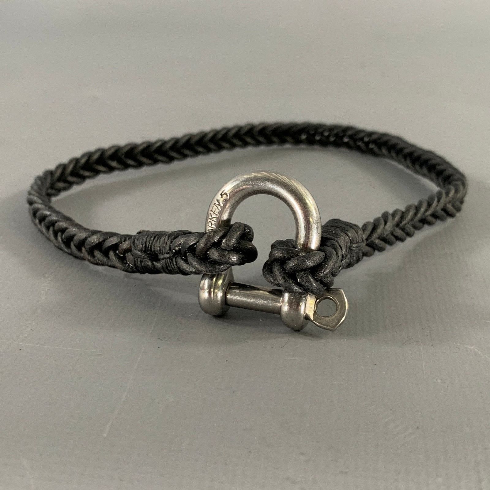 Outlier OUTLIER Black Braided Leather Metal Keychain Size ONE SIZE - 1 Thumbnail