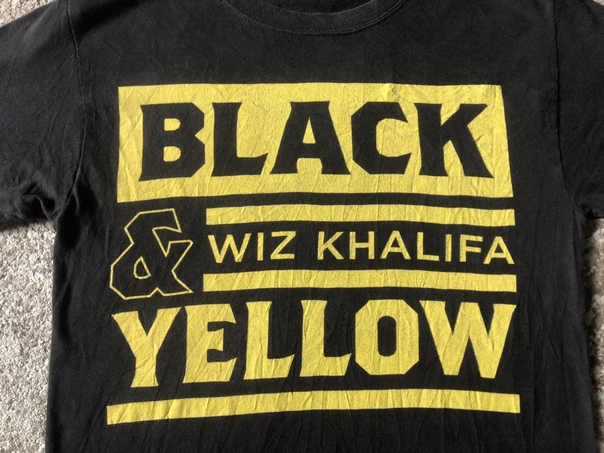 Hanes Vintage Y2K Wiz Khalifa Black And Yellow T Shirt Size US S / EU 44-46 / 1 - 2 Thumbnail
