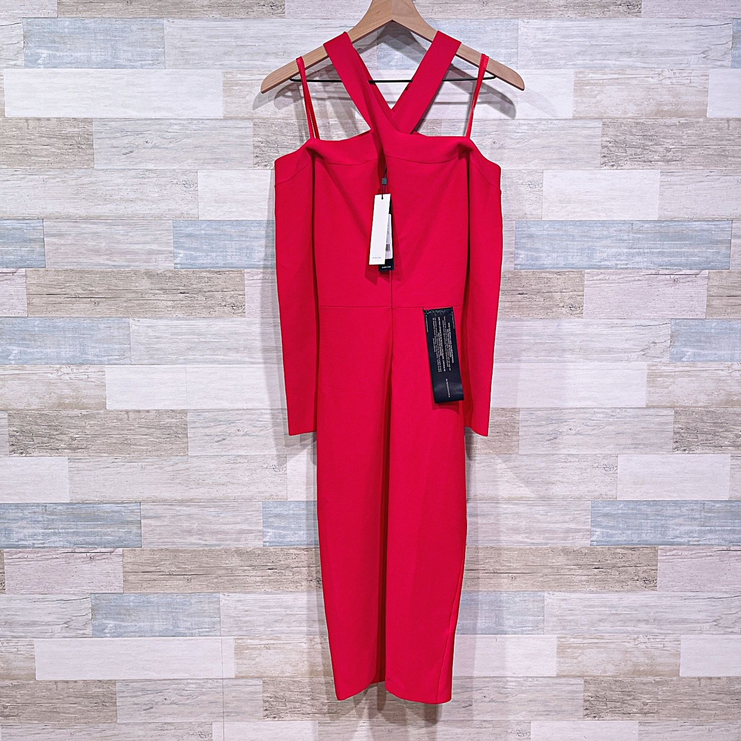 Bcbgmaxazria BCBGMaxazria Brielle Bodycon Halter Dress Red Cocktail M Size M / US 6-8 / IT 42-44 - 3 Thumbnail