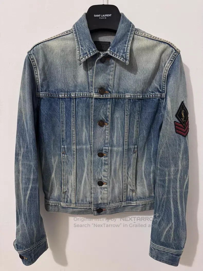 Saint Laurent Paris Saint Laurent Paris Light Blue Water Ripple Gradient Medal Size US S / EU 44-46 / 1 - 1 Thumbnail