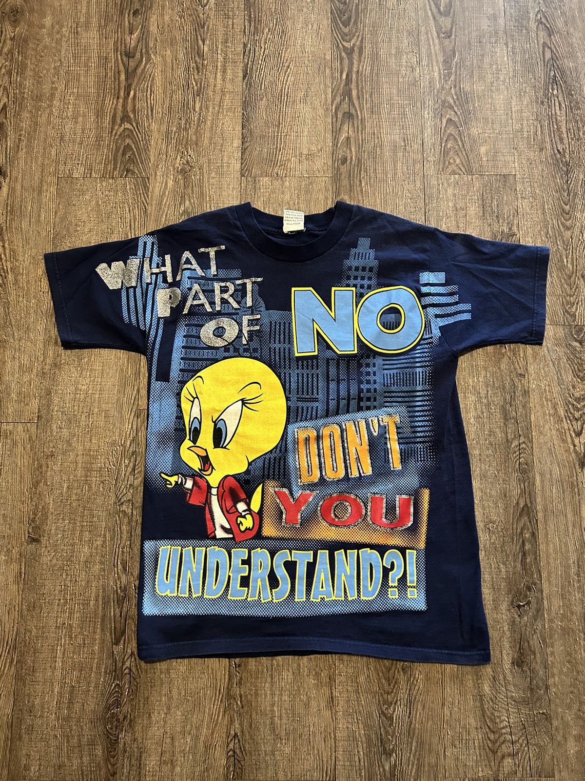 Vintage × Warner Bros Vintage 90s TWEETY Front AOP ALL Over Print Graphic Size US M / EU 48-50 / 2 - 1 Thumbnail