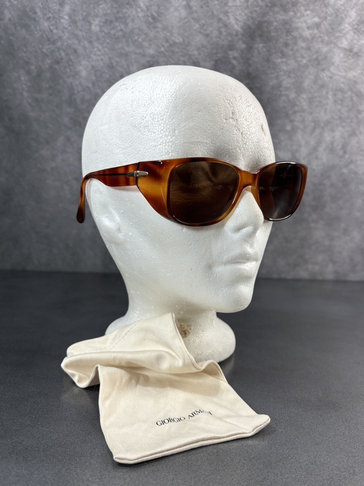 Giorgio Armani 1990s Vintage Giorgio Armani Sunglasses GA835 Tortoise 80s Size ONE SIZE - 19 Thumbnail