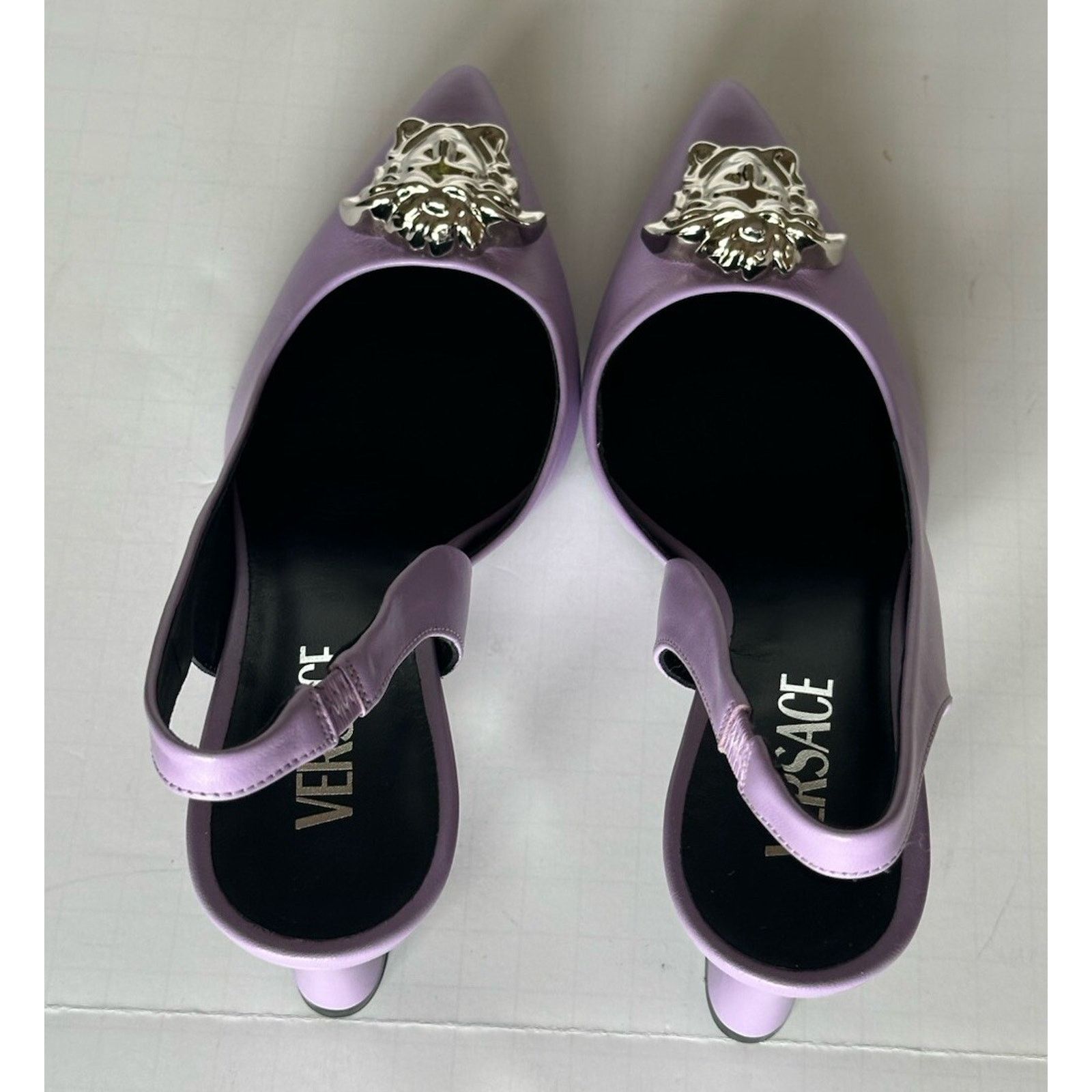 Versace Versace Sling Back Leather Pump Shoes Violet 10 US 1009701 Size US 10 / IT 40 - 9 Thumbnail