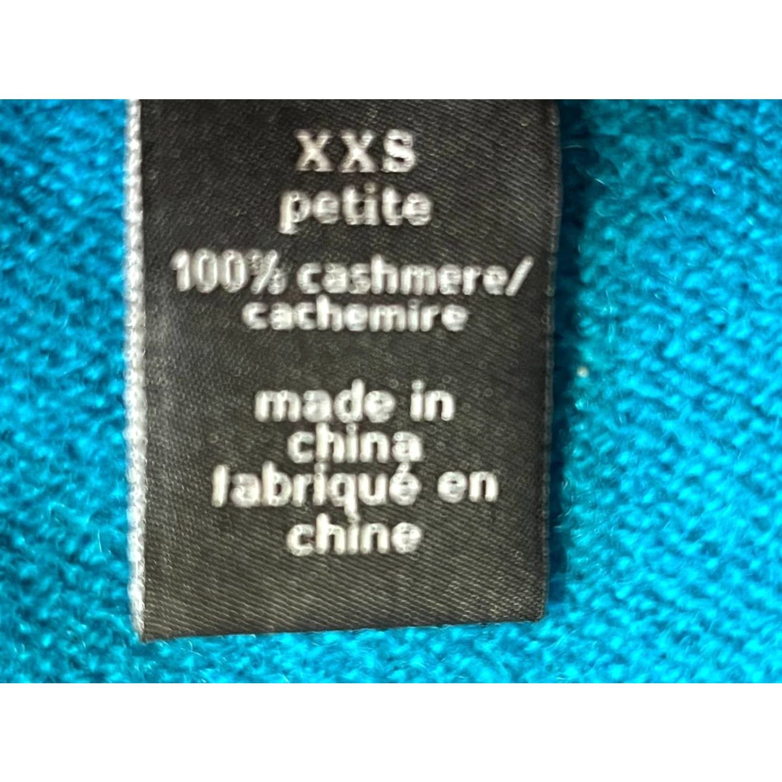 Vintage Halogen Blue 100% Cashmere V-Neck Women XS Pullover Sweater Size XS / US 0-2 / IT 36-38 - 7 Thumbnail