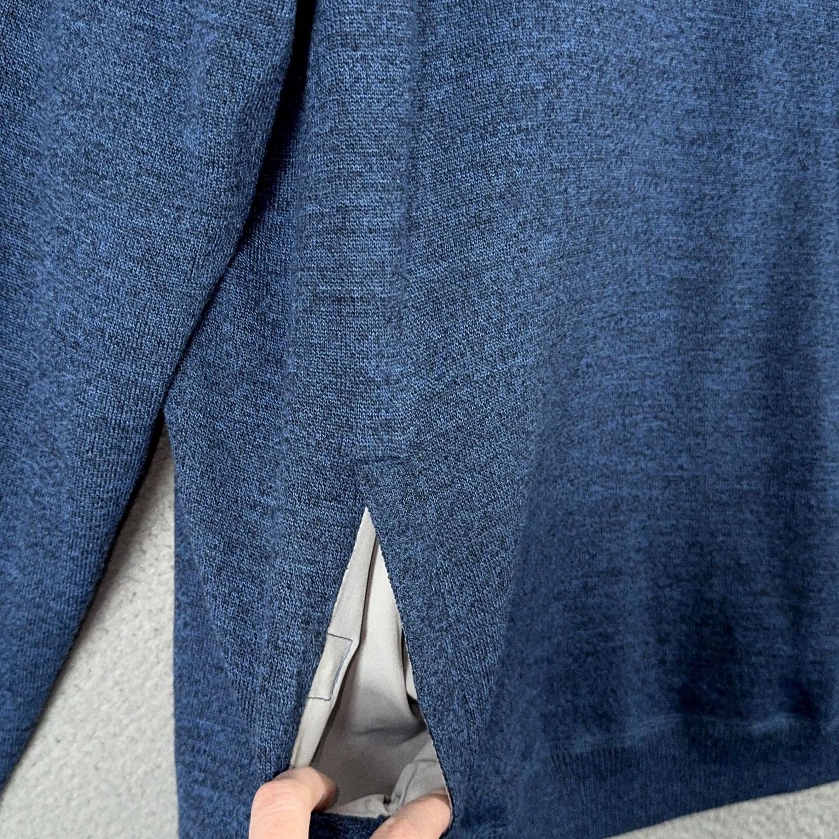 johnnie-O johnnie-O Chilton Merino Wool Pullover Crewneck Blue Lined Pockets Mens Large Size US L / EU 52-54 / 3 - 6 Thumbnail