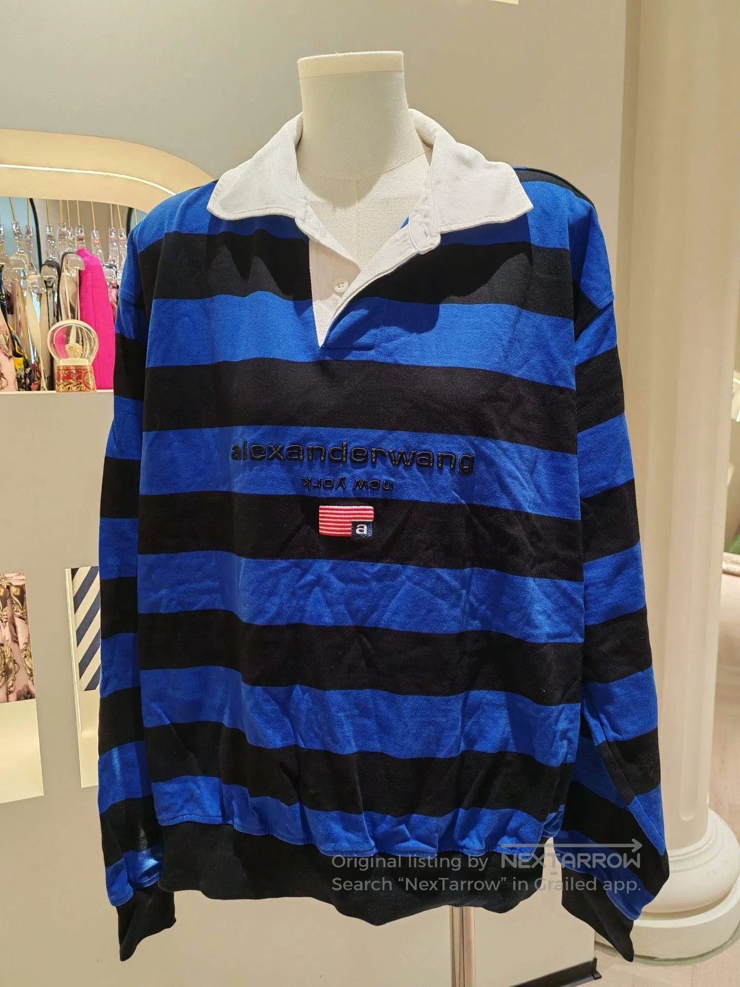 Alexander Wang Alexander Wang Blue Black Stripe Sweatshirt XS. Size XS / US 0-2 / IT 36-38 - 1 Thumbnail
