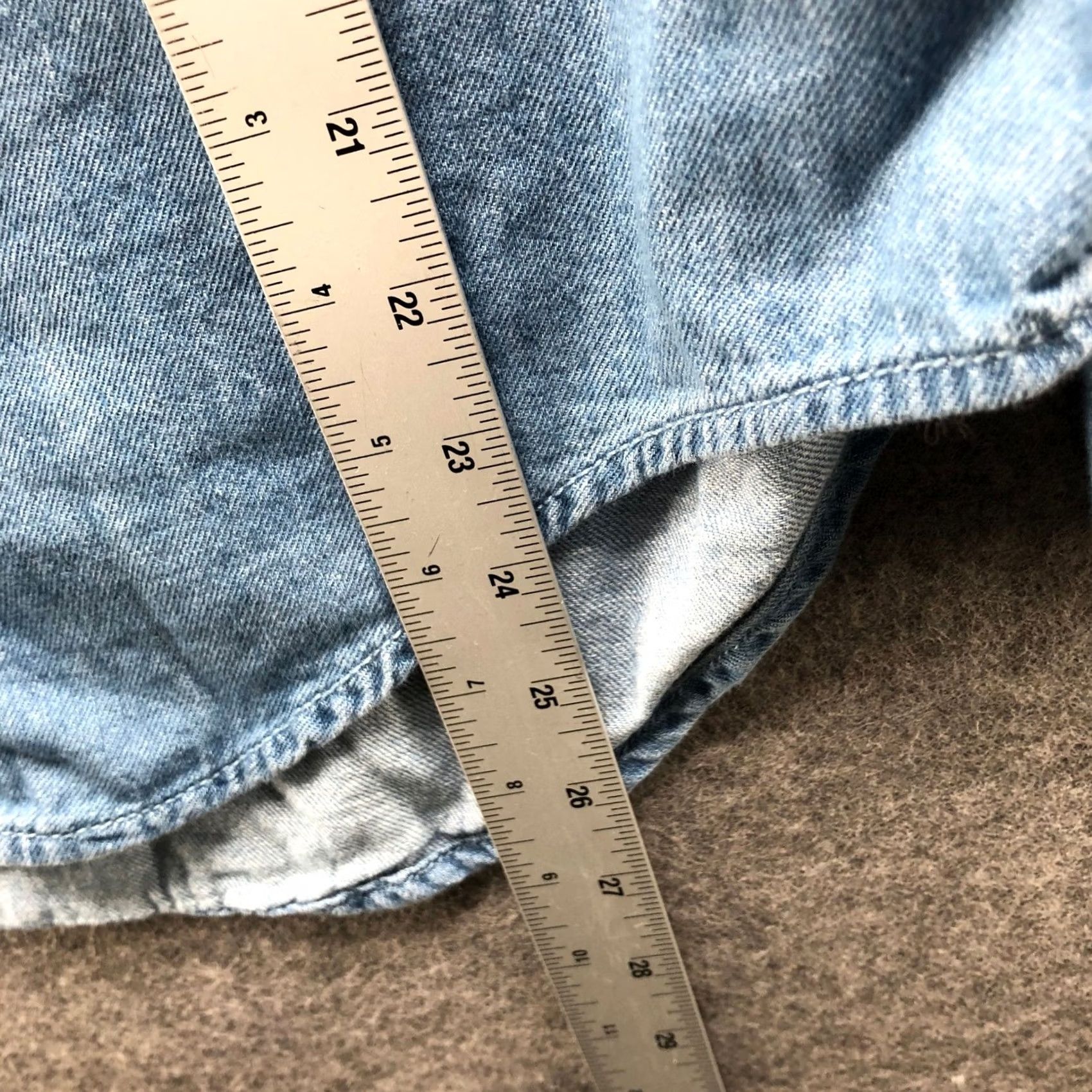 Vintage VINTAGE Lola River Chambray Long Sleeve Shirt Womens S Blue Snap Button Western Size S / US 4 / IT 40 - 8 Thumbnail
