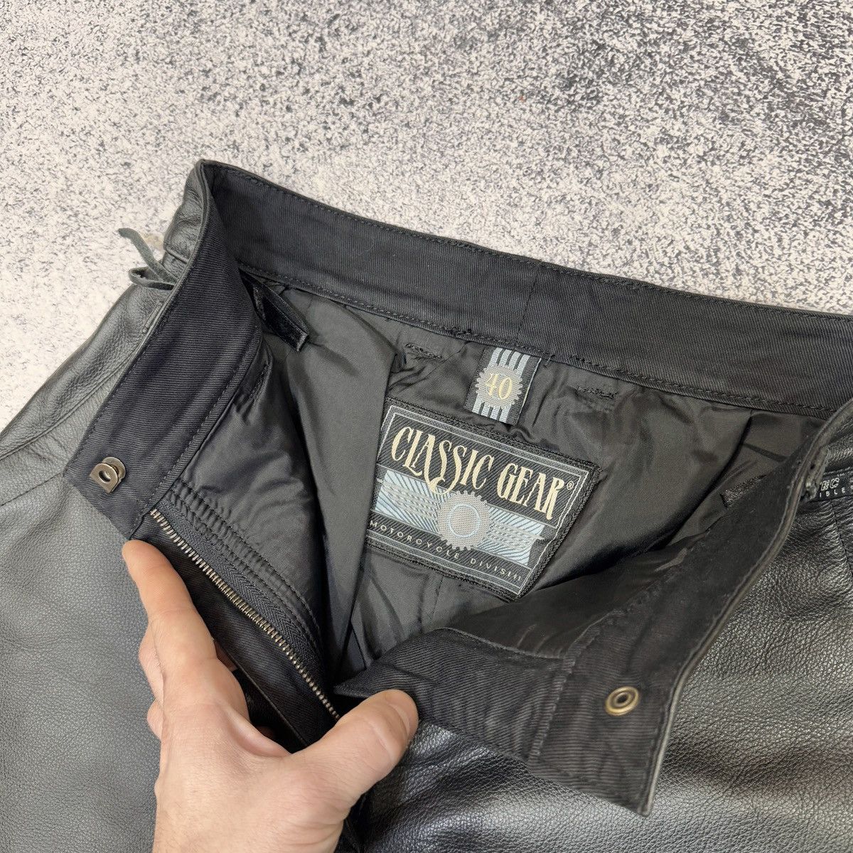 Hein Gericke Classic Gear Hiprotec Leather Motorcycle Pants Size 40 Size 30" / US 8 / IT 44 - 8 Thumbnail