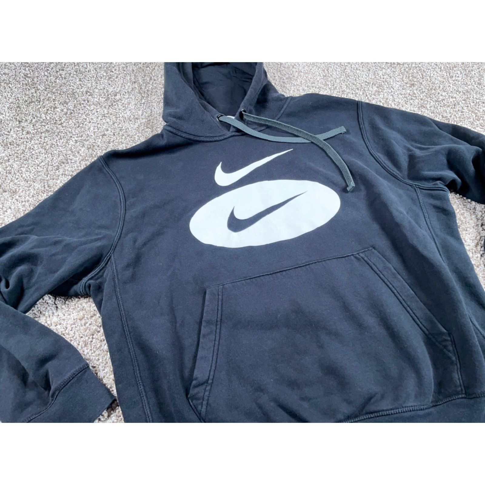 Nike Nike Hoodie Drawstring Double Swoosh Adult Large Black Sweatshirt DM5458-010 Size US L / EU 52-54 / 3 - 5 Thumbnail