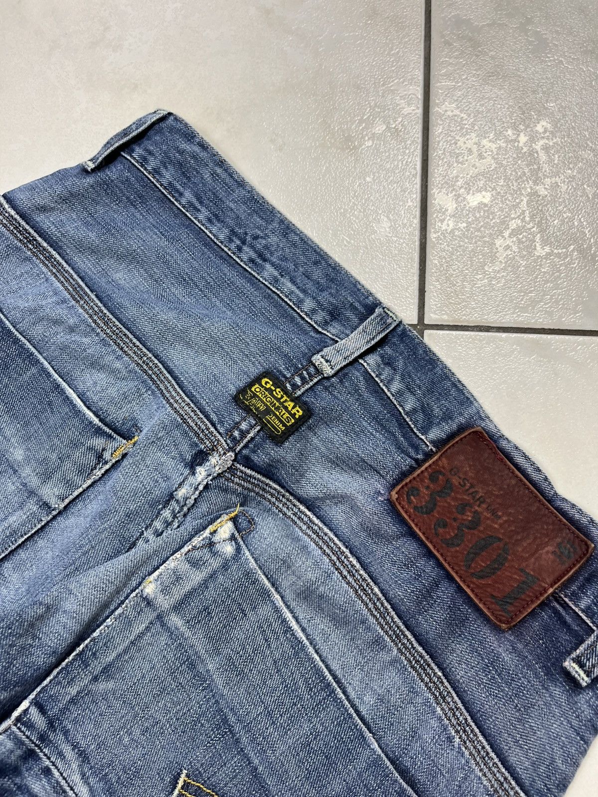 G-Star × If Six Was Nine × Le Grande Bleu (L.G.B.) Vintage G-Star Raw distressed y2k denim jeans rotor straight Size US 31 - 18 Thumbnail