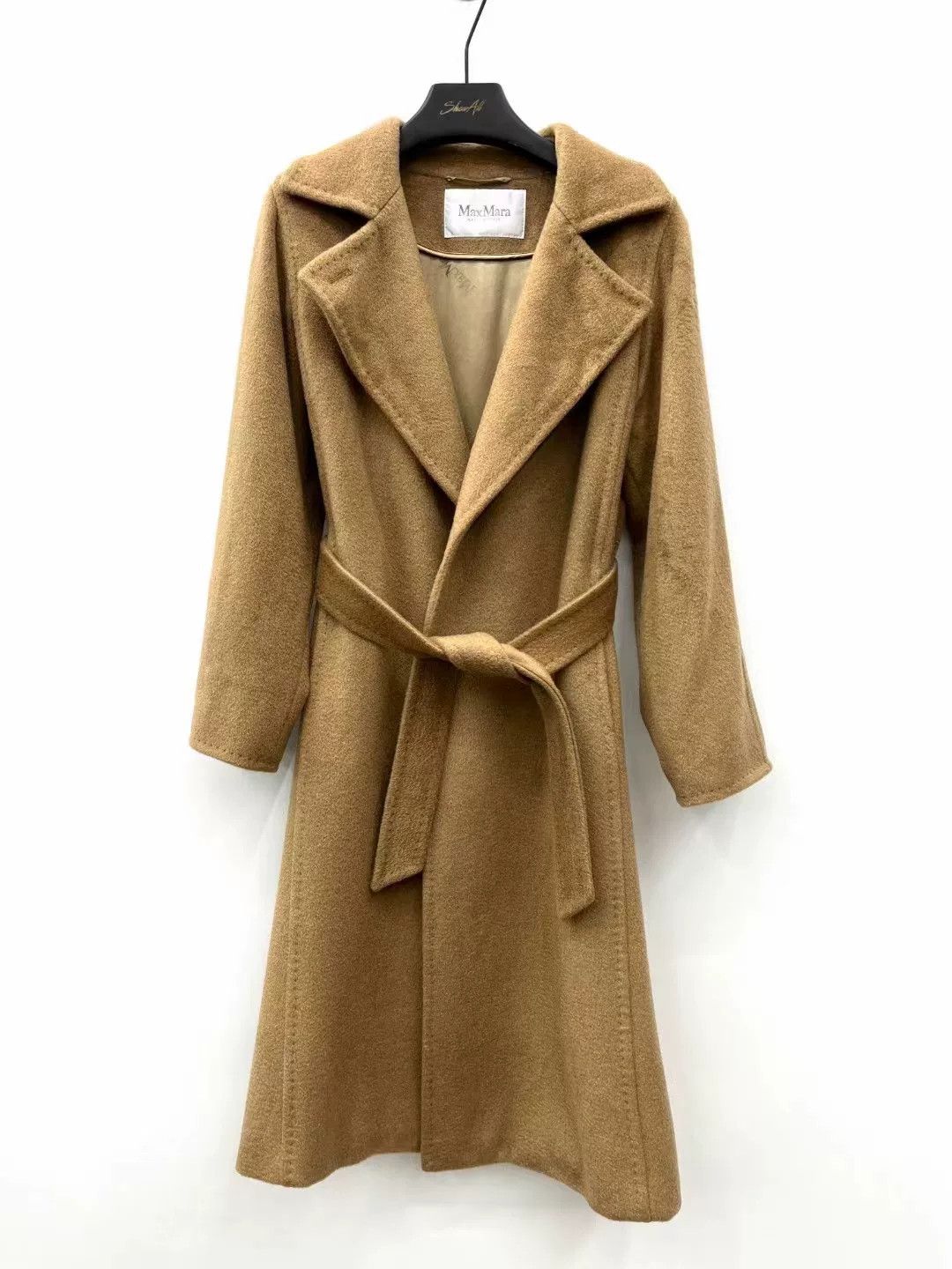 Max Mara MaxMara Manuela Classic Waterwave Camel Coat Size US L / EU 52-54 / 3 - 1 Thumbnail