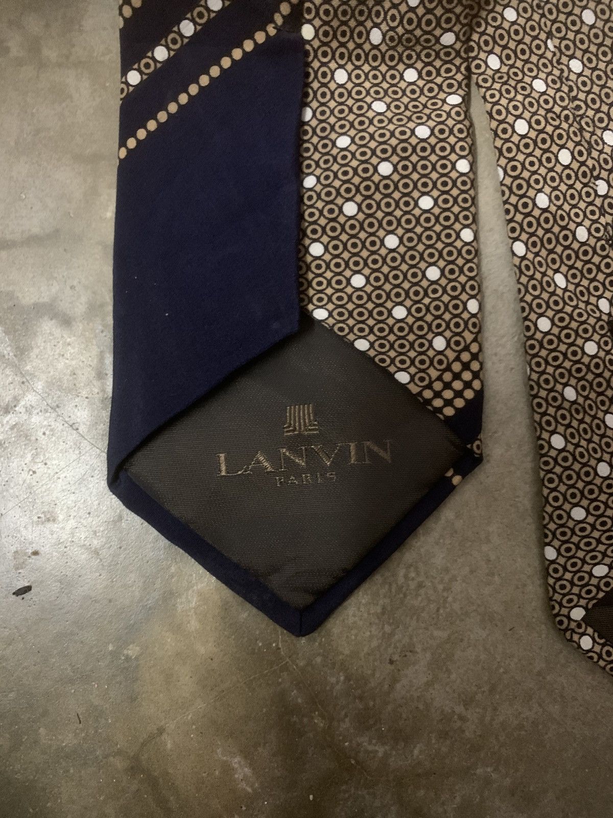 Designer × Lanvin Lanvin Pure Silk Office Tie Made In France Size ONE SIZE - 3 Thumbnail
