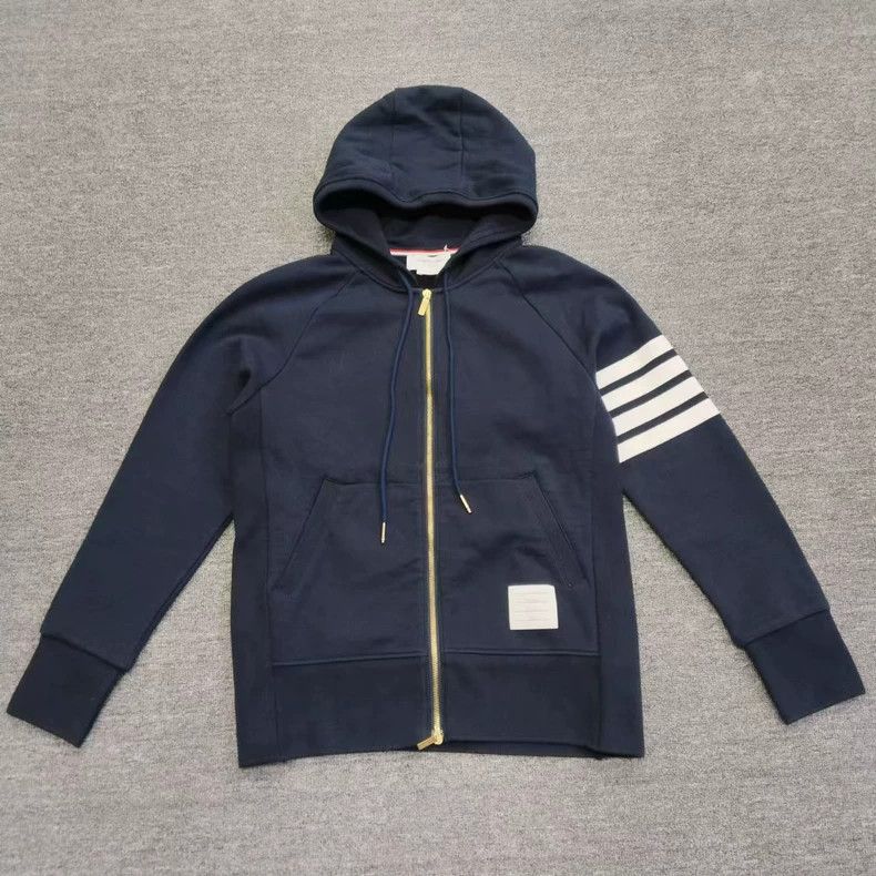Thom Browne Thom Browne Classic Stripe Hooded Sweatshirt-dmc Size US L / EU 52-54 / 3 - 1 Thumbnail