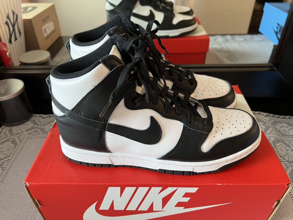 Nike Nike Dunk Hi Retro Panda Black + White Size US 8.5 / EU 41-42 - 2 Thumbnail