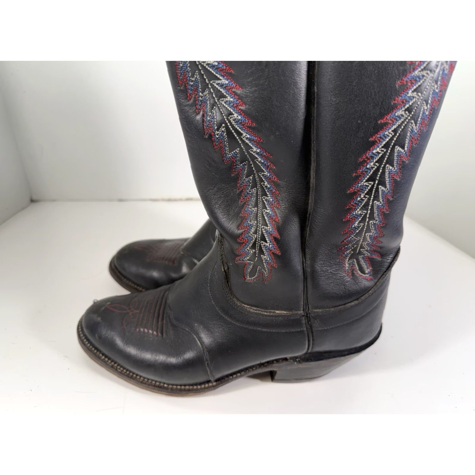 Vintage VINTAGE Olathe 20 Buckaroo Boots Men Size 8 D Black Leather Western USA Boots Size US 8 / EU 41 - 5 Thumbnail