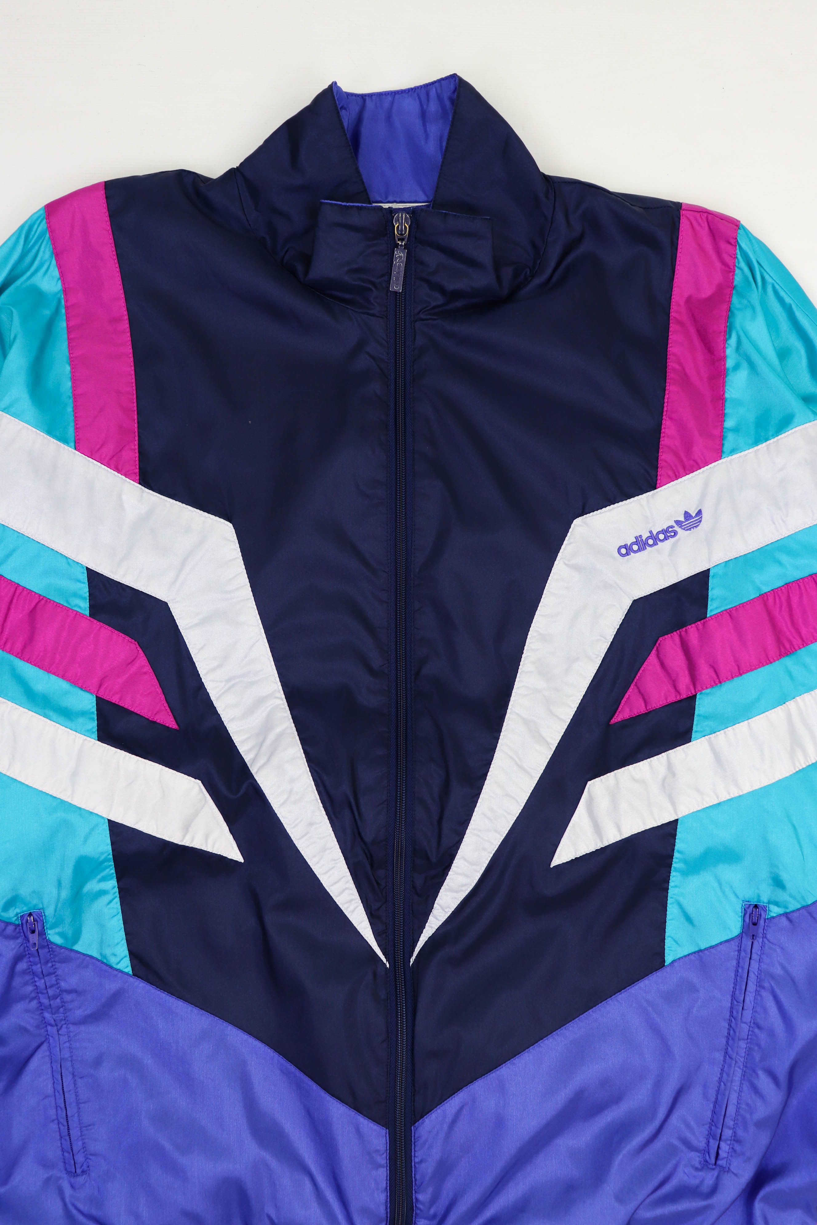 Adidas Adidas Vintage 3 Stripes Oversized Windbreaker Track Jacket Size US XL / EU 56 / 4 - 3 Thumbnail
