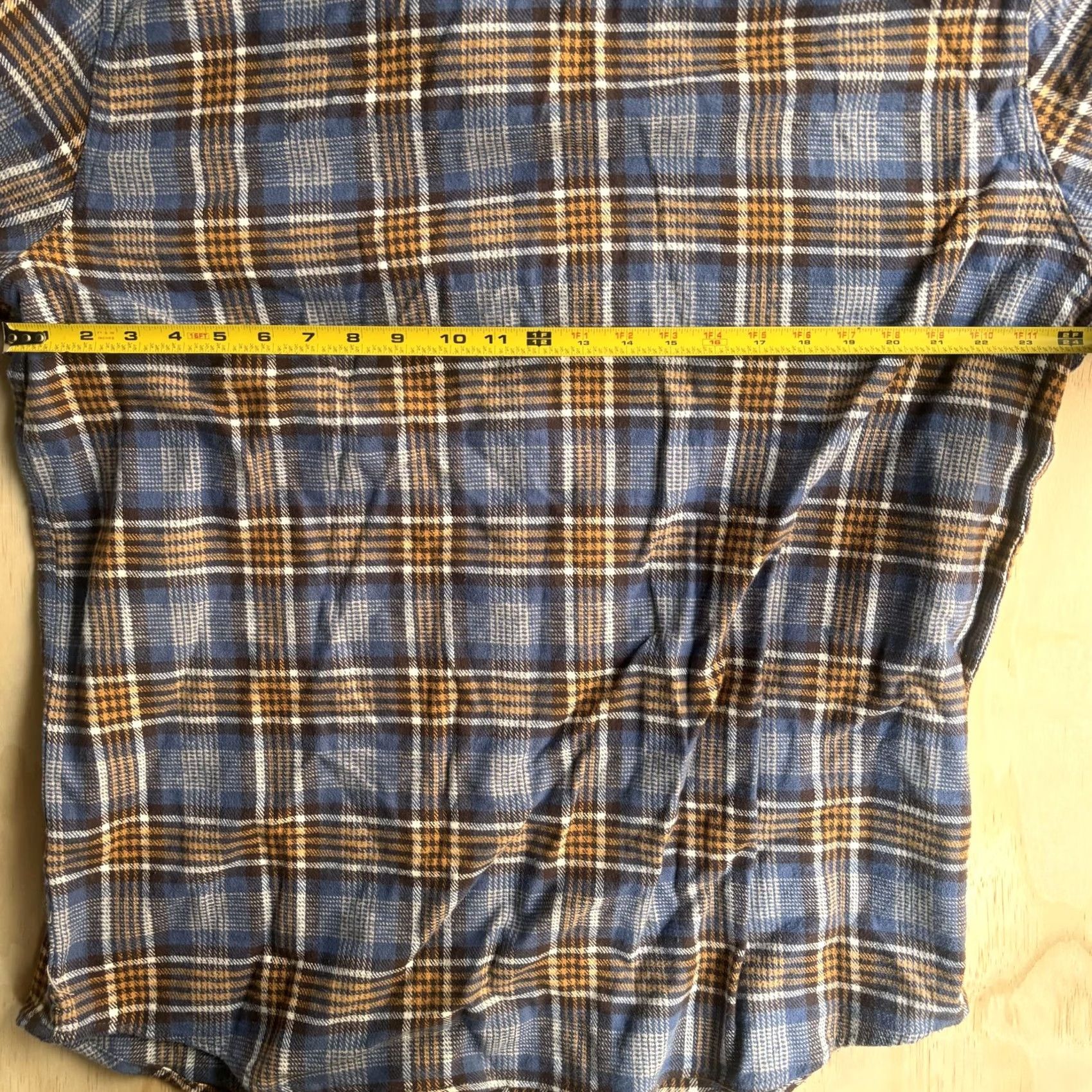Lee Lee Shirt Mens 2XL Blue Plaid Flannel Long Sleeve Button Up Casual Workwear Size US XXL / EU 58 / 5 - 6 Thumbnail
