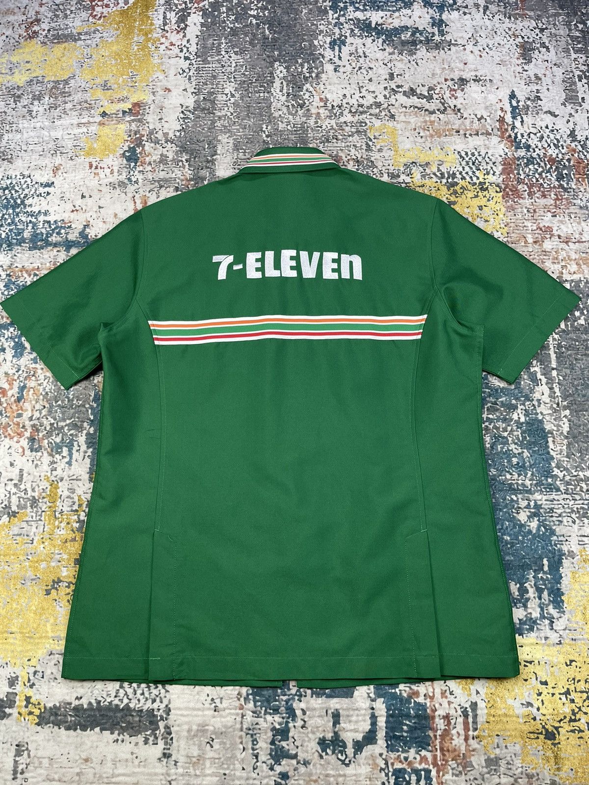 Seven 7 Vintage 7-Eleven Short Sleeve Zipper Work Uniform Size US M / EU 48-50 / 2 - 4 Thumbnail