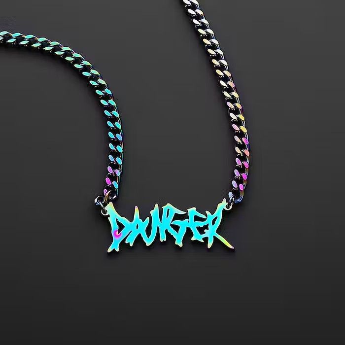 Jewelry × Vintage DANGER Pendant Necklace Chain Size ONE SIZE - 3 Thumbnail