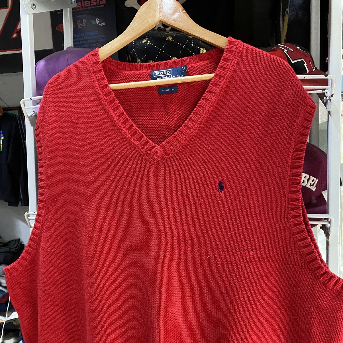 Polo Ralph Lauren Vintage 90s Polo Ralph Lauren Polo Small Pony Knitwear Vest Size US XXL / EU 58 / 5 - 3 Thumbnail