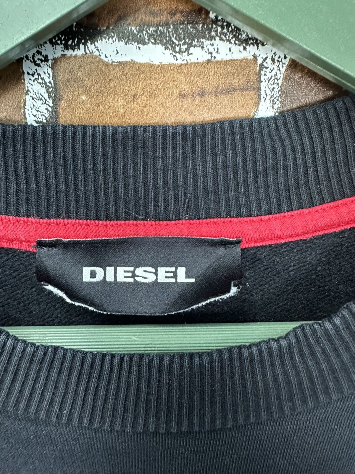 Diesel Crewneck Diesel Big Logo Black Sweatshirt Z334 Size US L / EU 52-54 / 3 - 8 Thumbnail