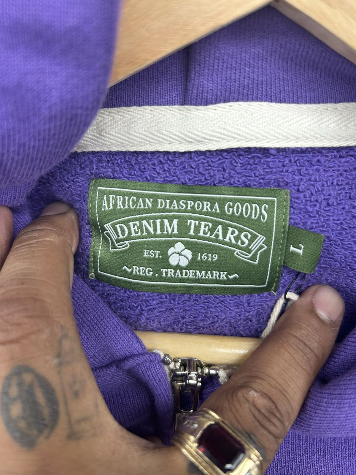 DENIM TEARS Denim Tears Denim University Zip Hoodie Size US L / EU 52-54 / 3 - 3 Thumbnail