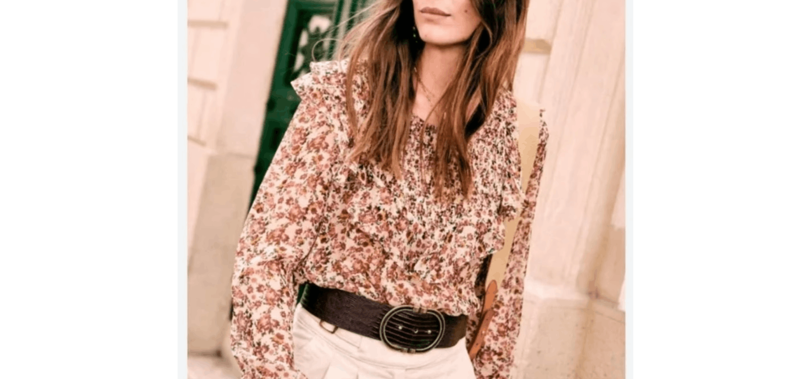 Sezane Miro Blouse Viscose Shirt Size 34 Xs Floral Print, Women's