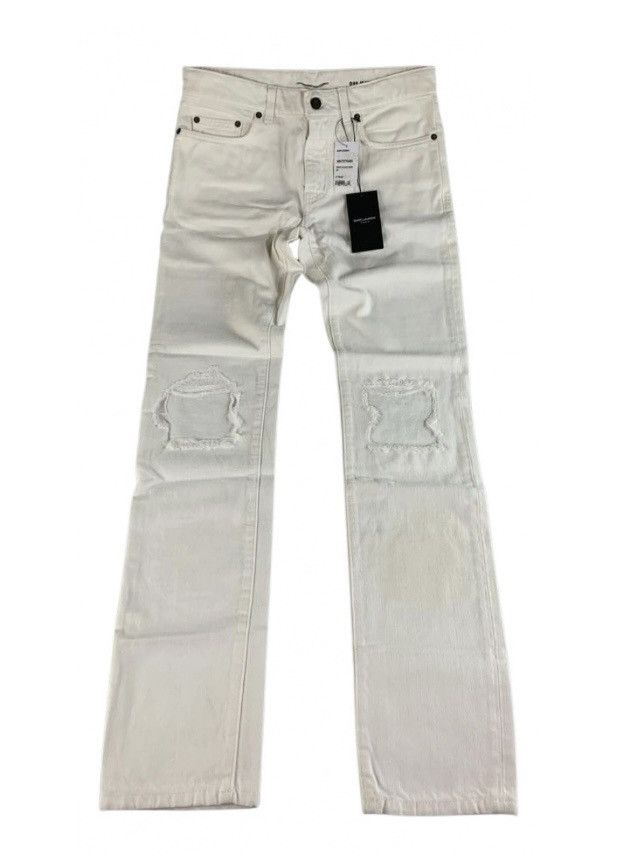 Saint Laurent Paris Saint Laurent 🇮🇹 x Hedi Slimane D02 M/SK-LW Blanc Jean 30 NWT Size US 30 / EU 46 - 1 Thumbnail