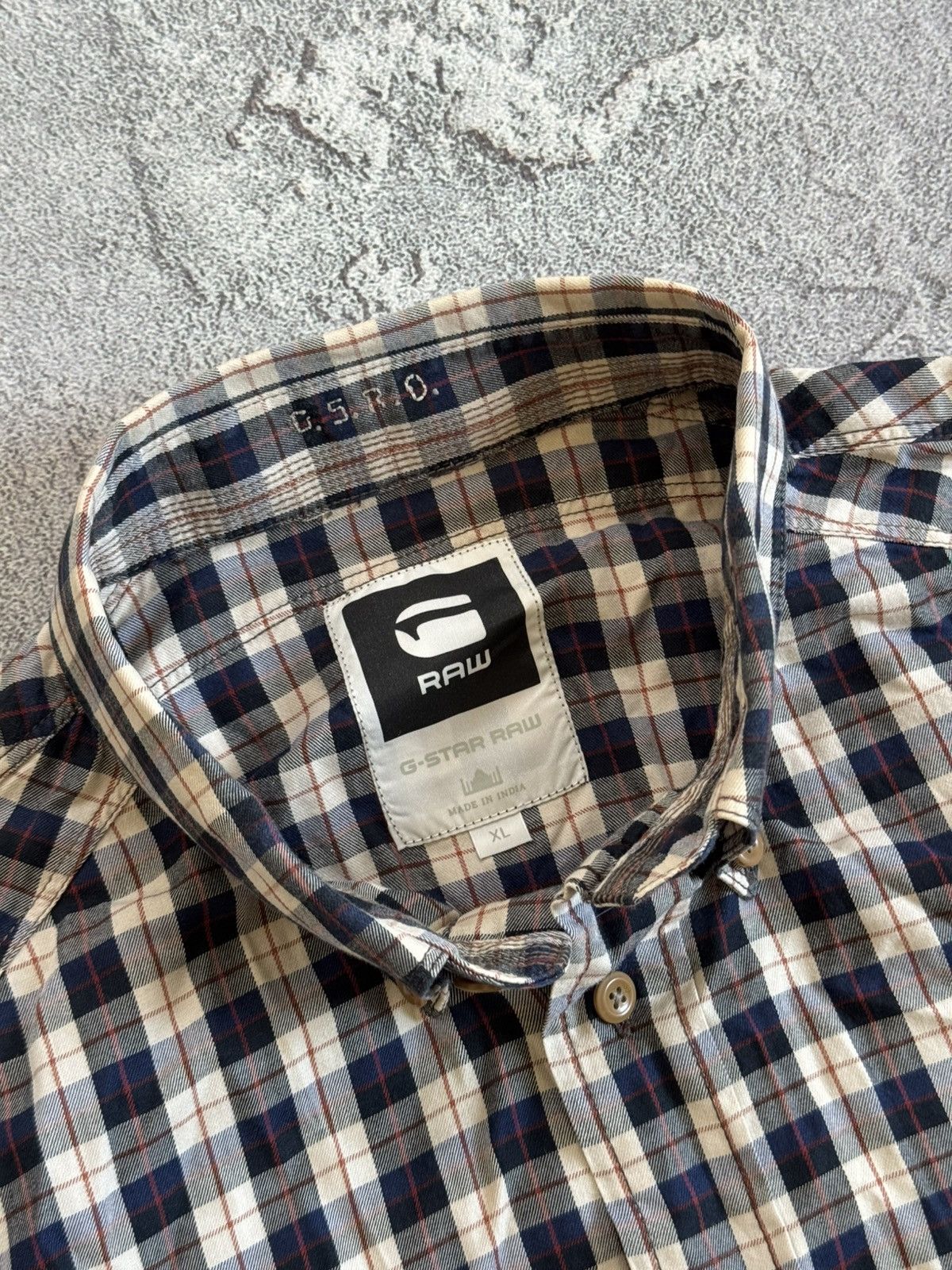 Flannel × G-Star G star raw XL Nevada force shirt L/S flannel button up vntg Size US XL / EU 56 / 4 - 5 Thumbnail