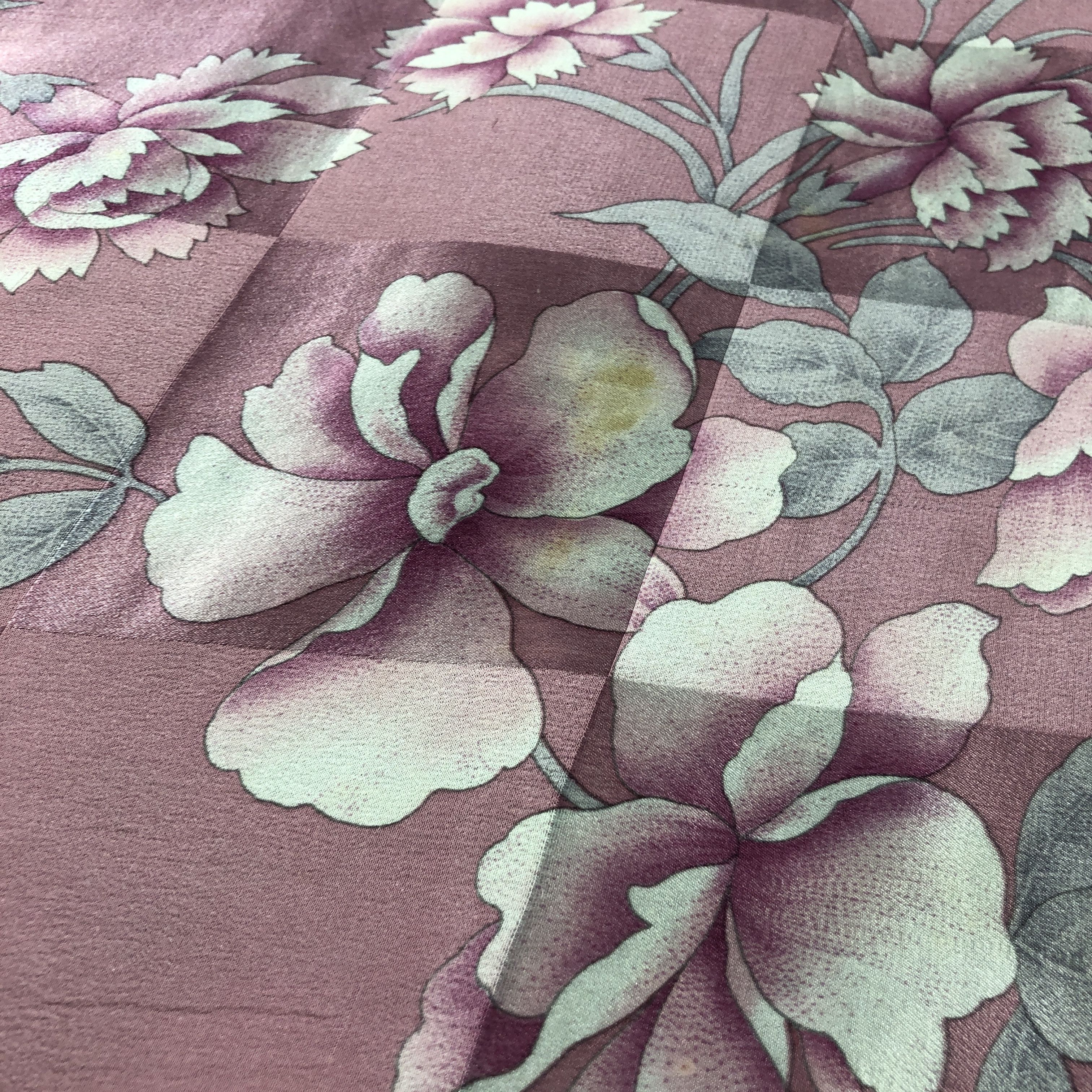Mila Schon Mila Schon Floral Hand Rolled Silk Scarf M1054 Size ONE SIZE - 10 Thumbnail