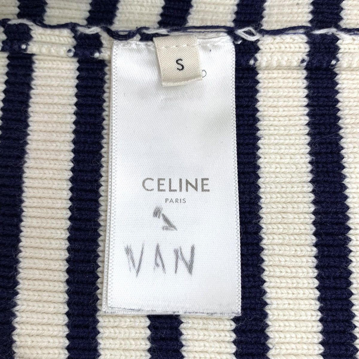 Celine Celine Printed Striped Cotton Sweater Size S / US 4 / IT 40 - 6 Thumbnail