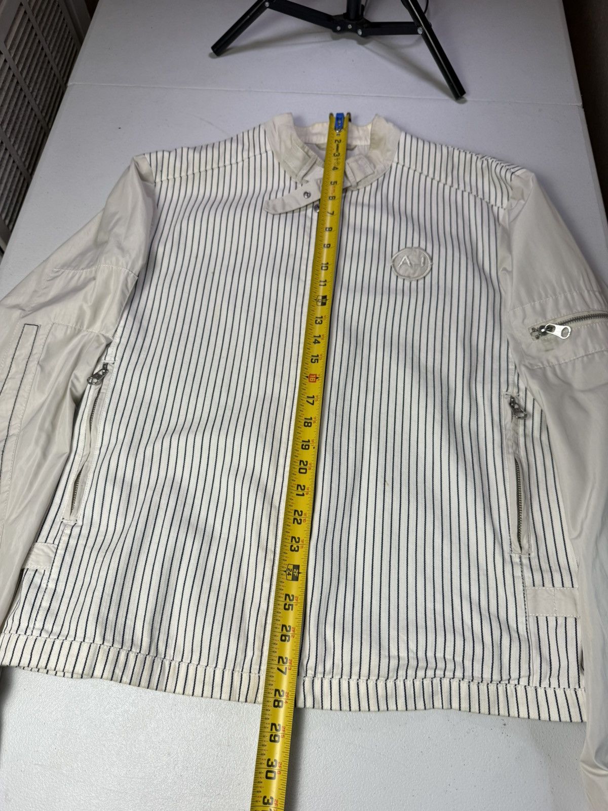 Armani Vintage Armani Jeans Pinstripe Jacket Size XL Size US XL / EU 56 / 4 - 4 Thumbnail