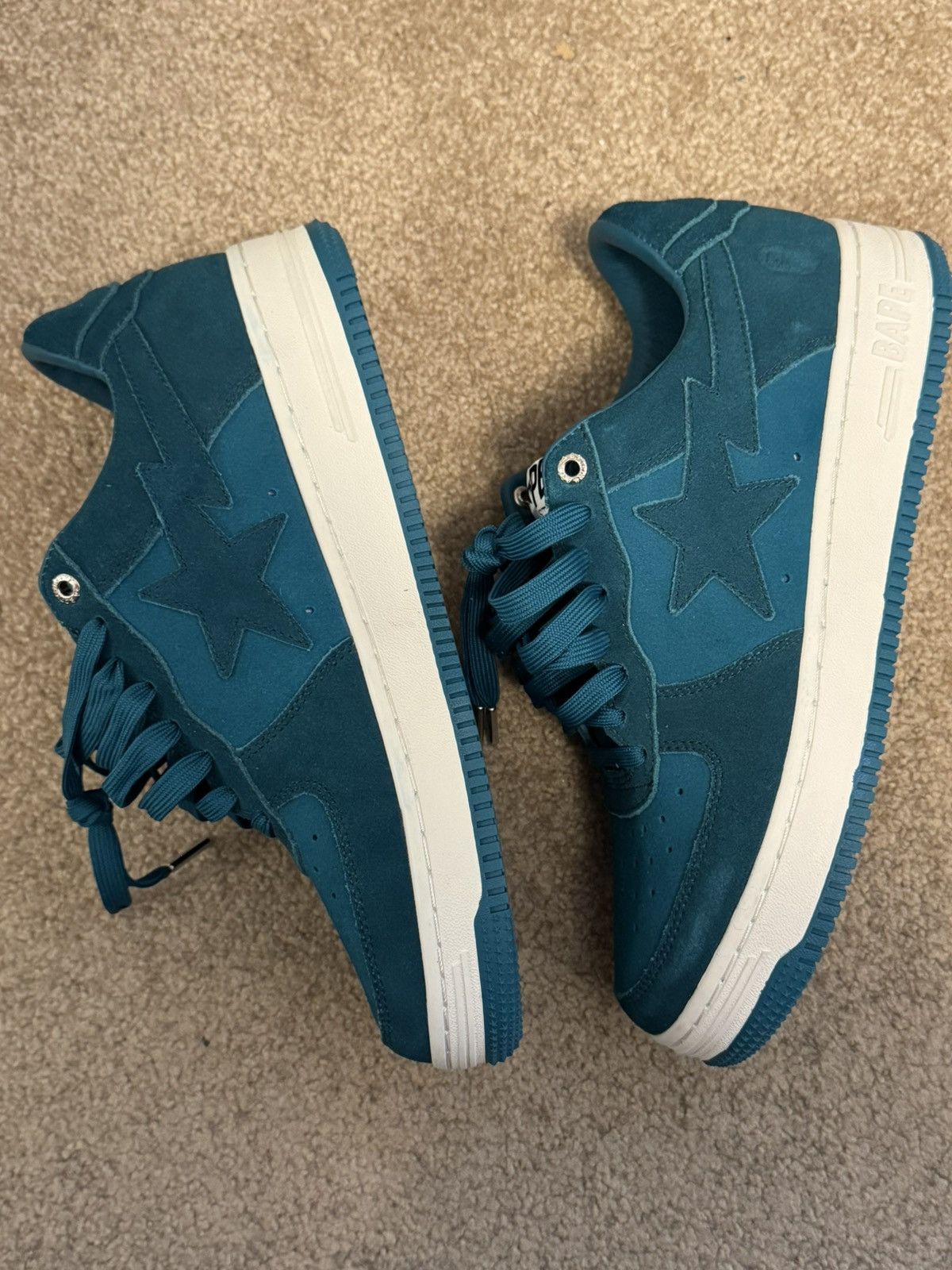 Bape Blue/Green Bapestas Size US 9 / EU 42 - 4 Thumbnail
