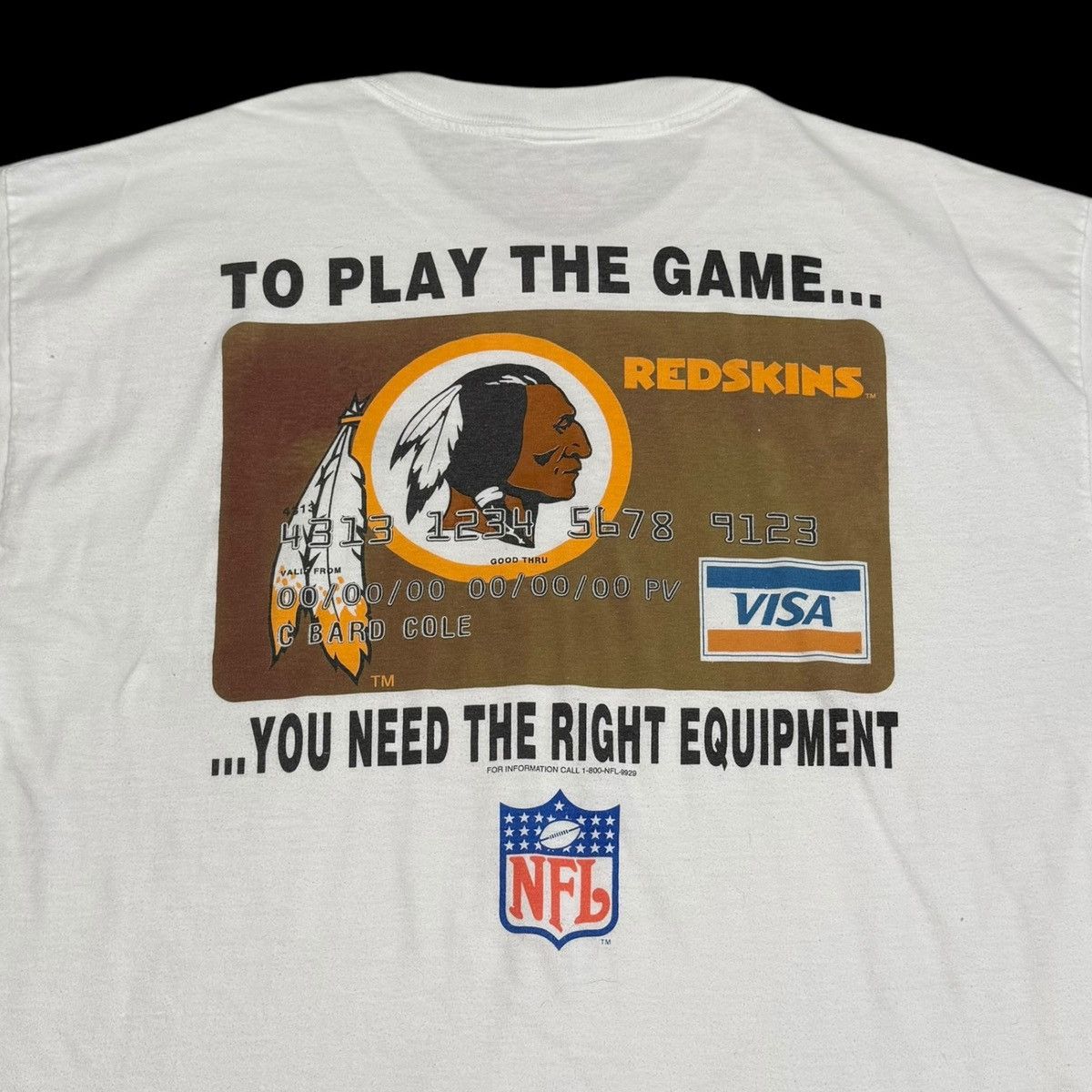 NFL × Vintage Vintage Visa Credit Card NFL Washington Redskins Shirt XL Size US XL / EU 56 / 4 - 2 Thumbnail