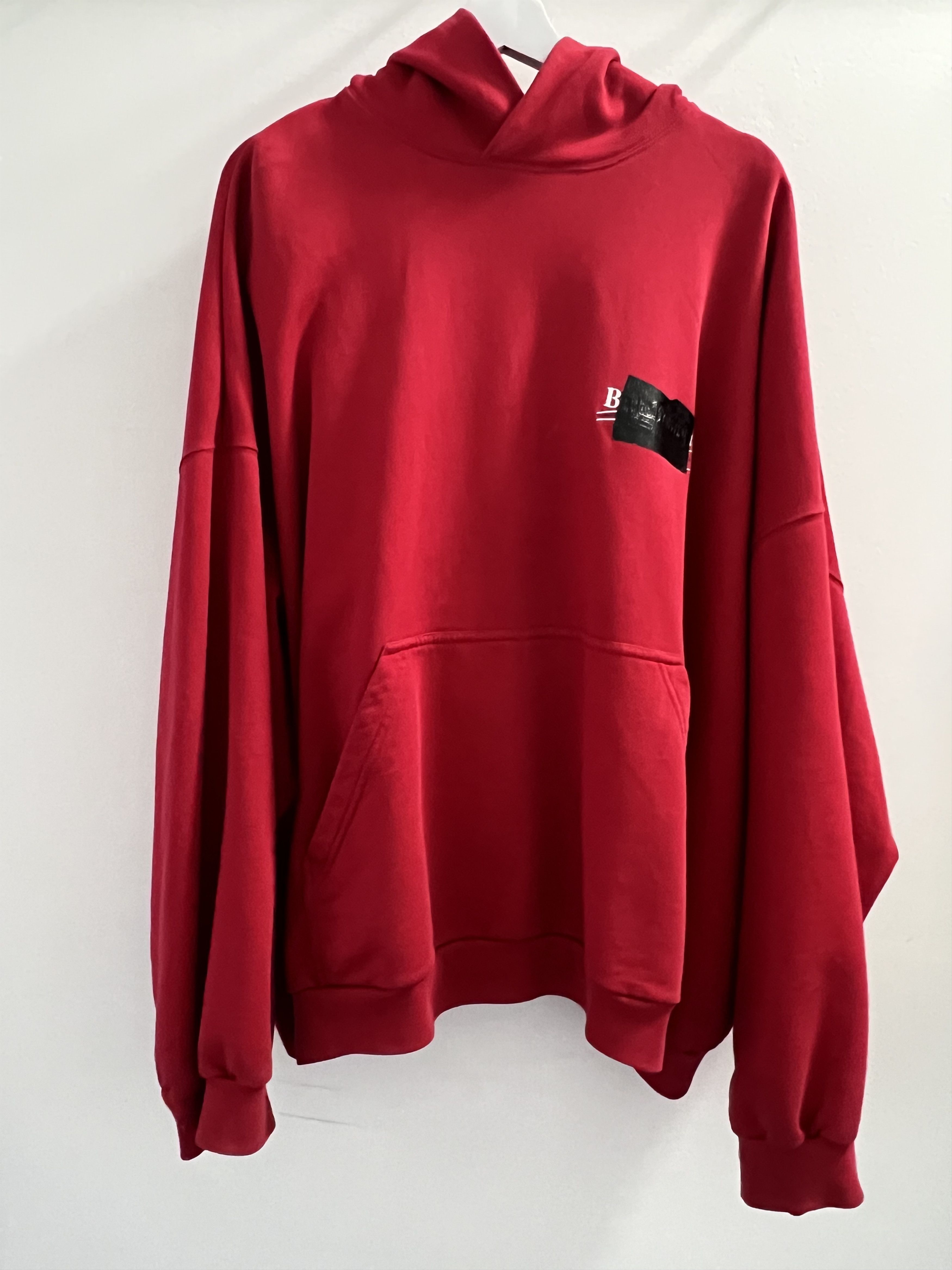 Balenciaga Balenciaga Gaffer Hoodie Red Size US M / EU 48-50 / 2 - 1 Thumbnail
