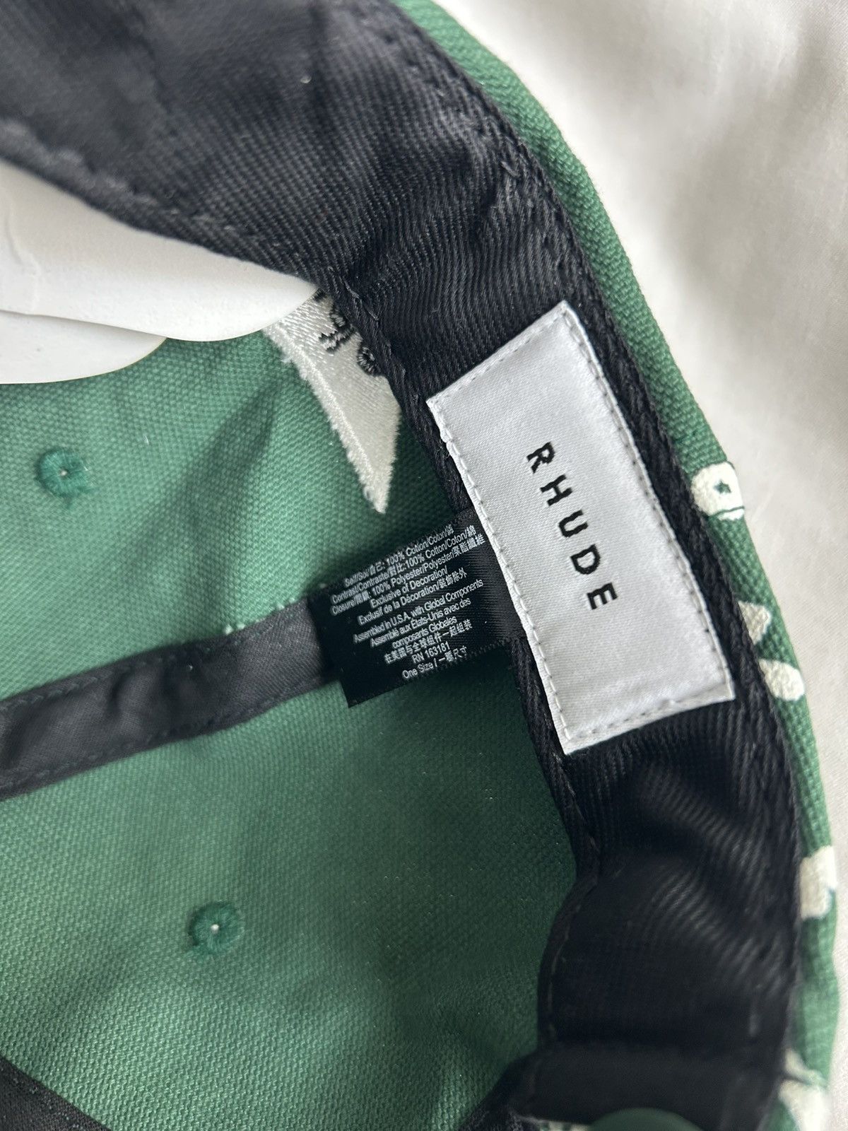 Rhude Rhude Bandana Hat Green R Logo Paisley Size ONE SIZE - 5 Thumbnail