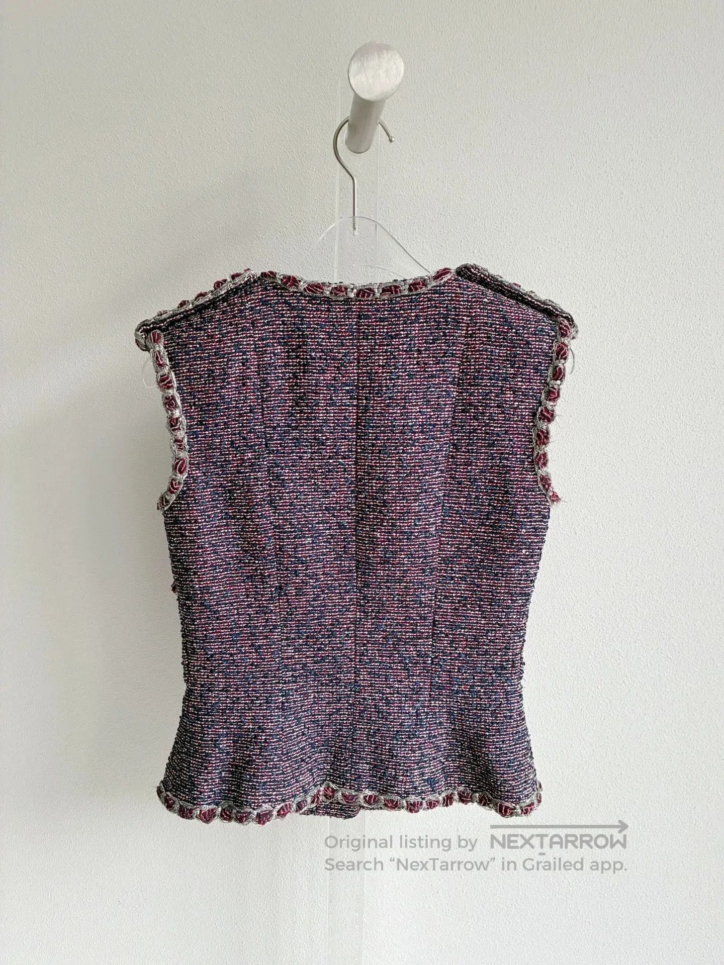 Chanel Chanel 16P Purple Tweed Vest. Size XXS / US 00 / IT 34 - 3 Thumbnail