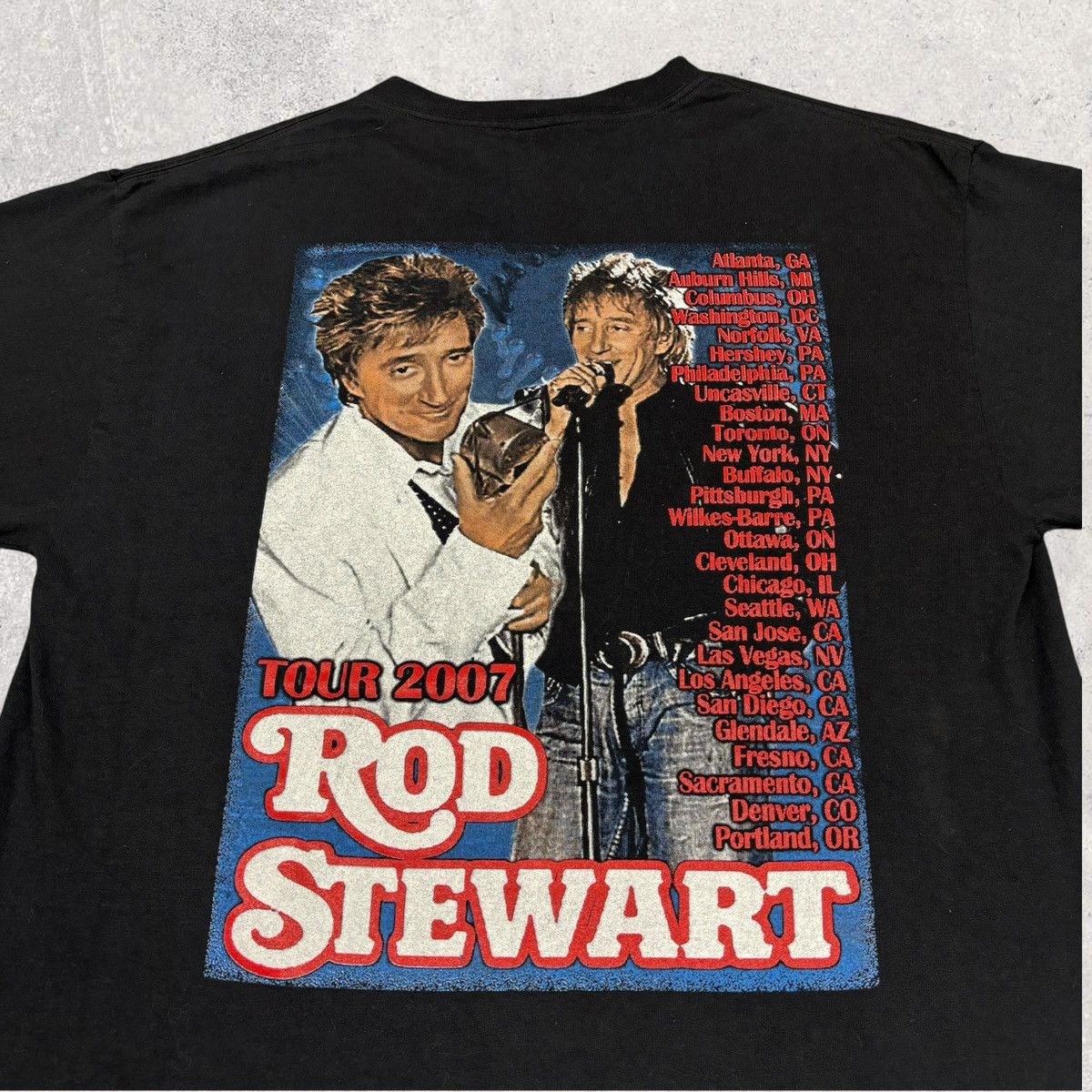 Band Tees × Vintage Vintage Rod Stewart Shirt Size US XL / EU 56 / 4 - 3 Thumbnail